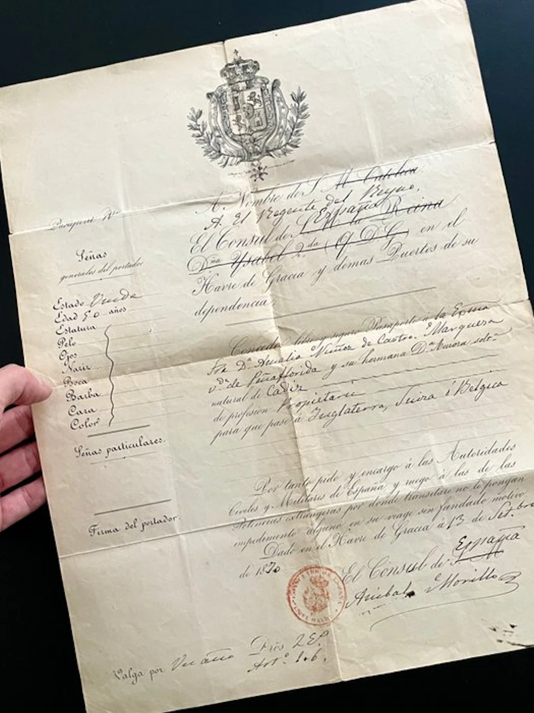 Manuscrito - Año 1870
