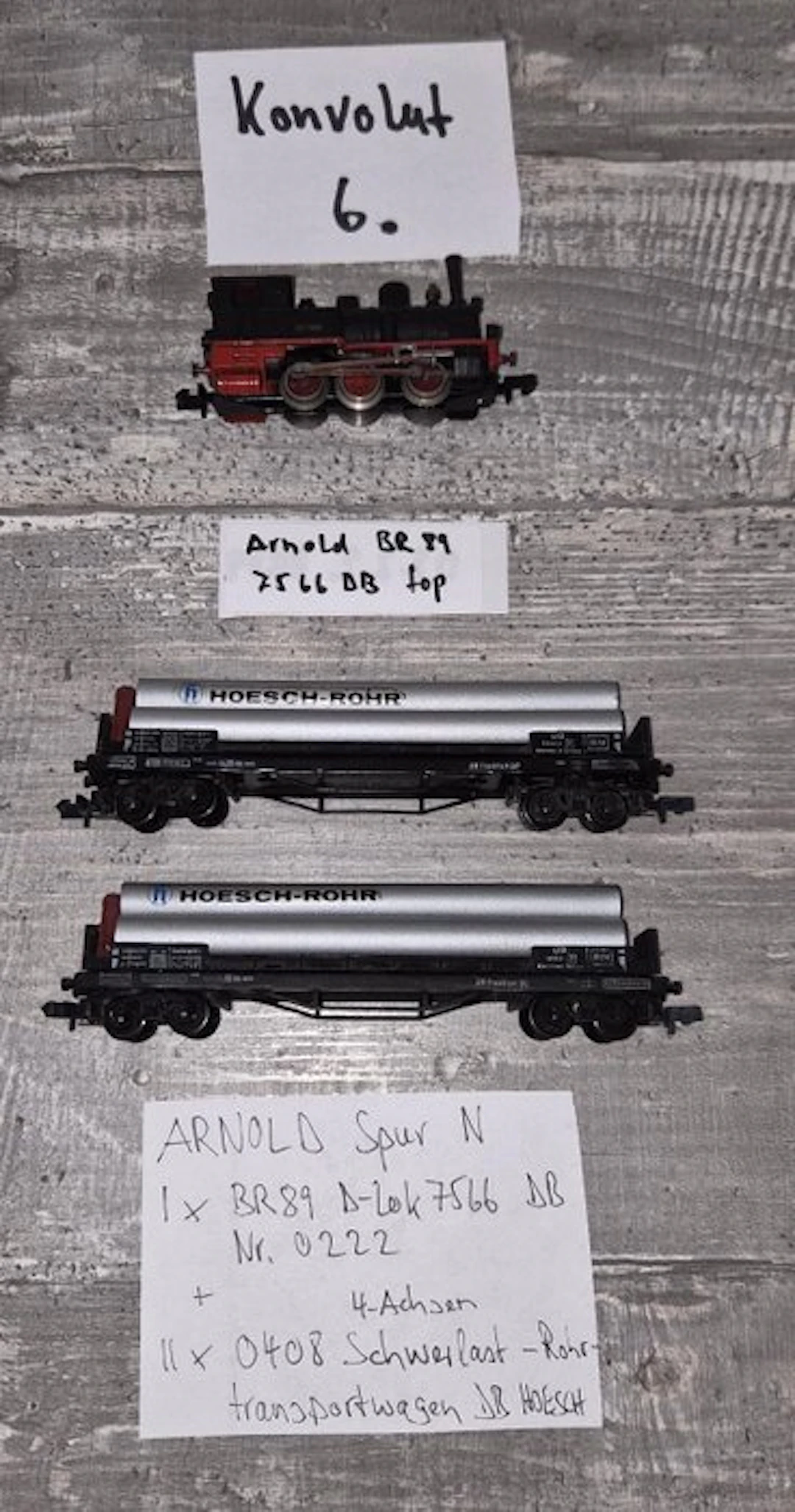 Arnold Rapido N - 0222; 2 x 0408 - Train set (3) - Used condition