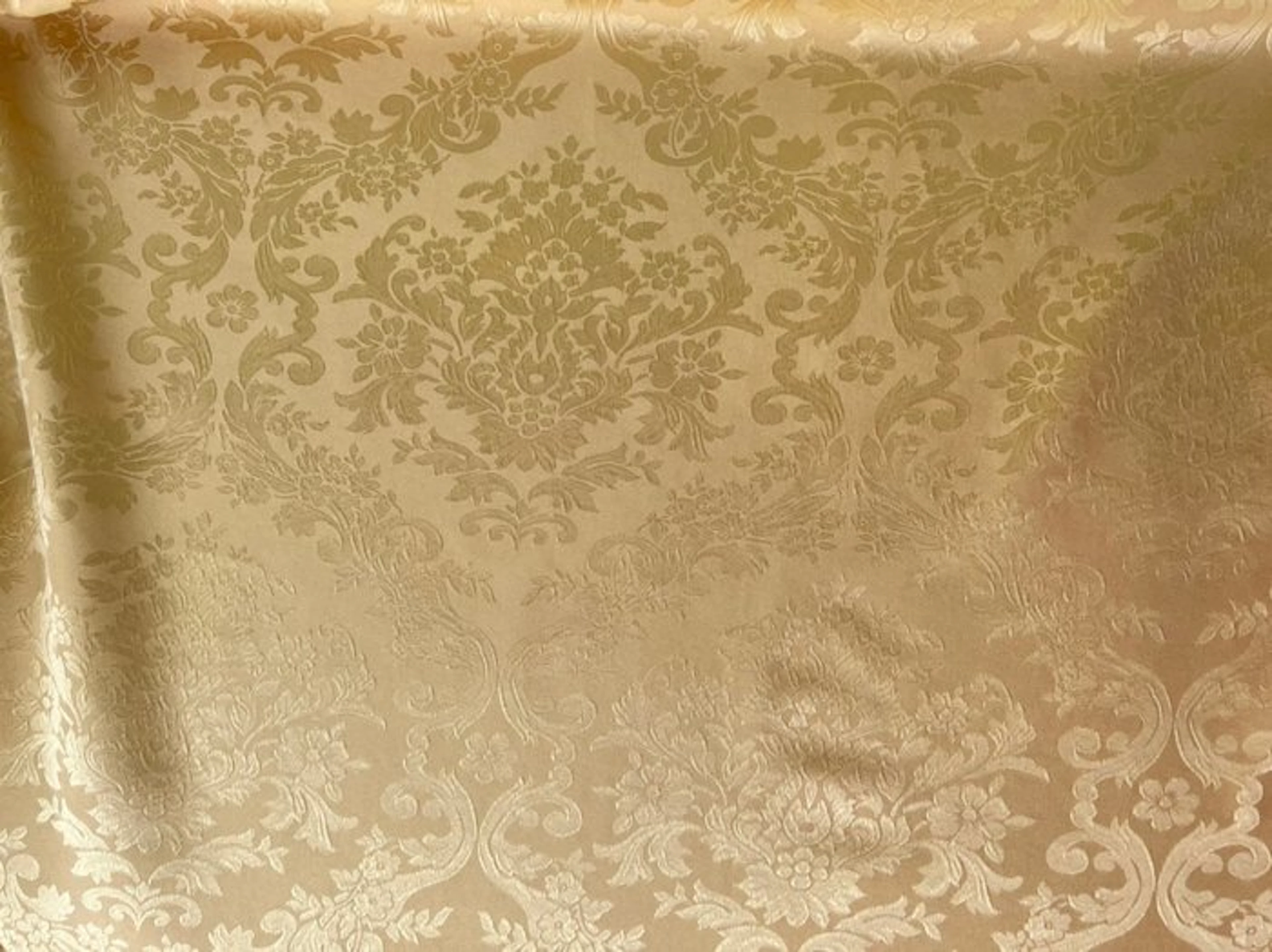 Luxurious and antique rose gold San Leucio damask fabric...