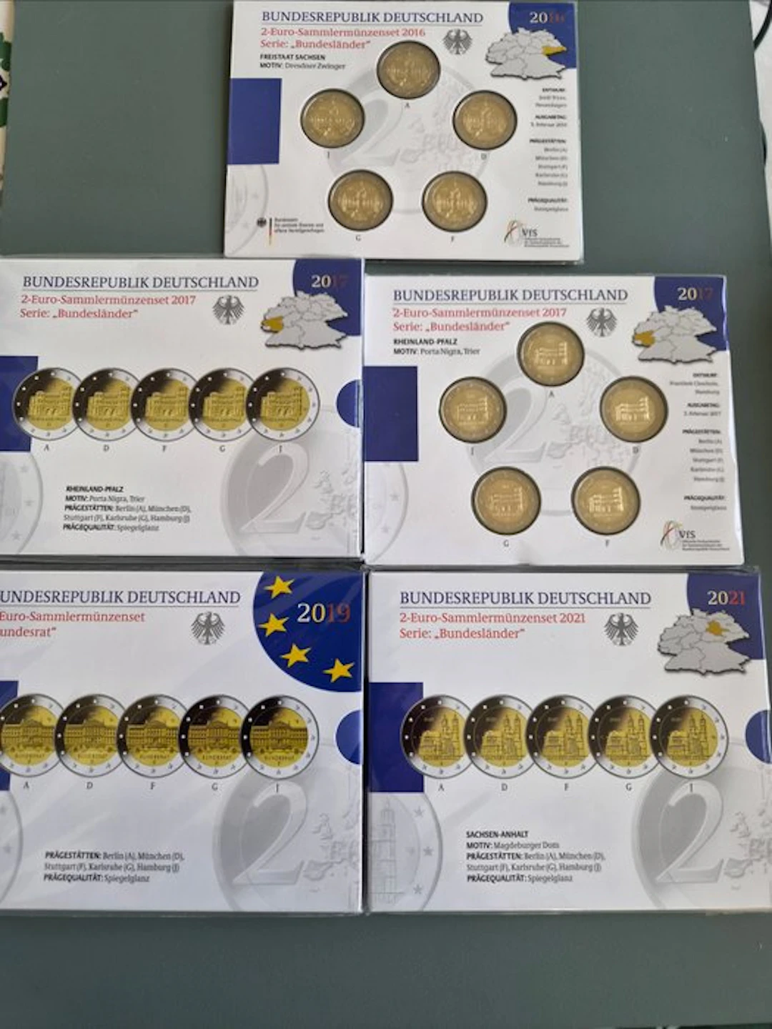 Germany. 2 Euro 2016/2021 (25 coins incl. 15 Proof coins) (No reserve price)