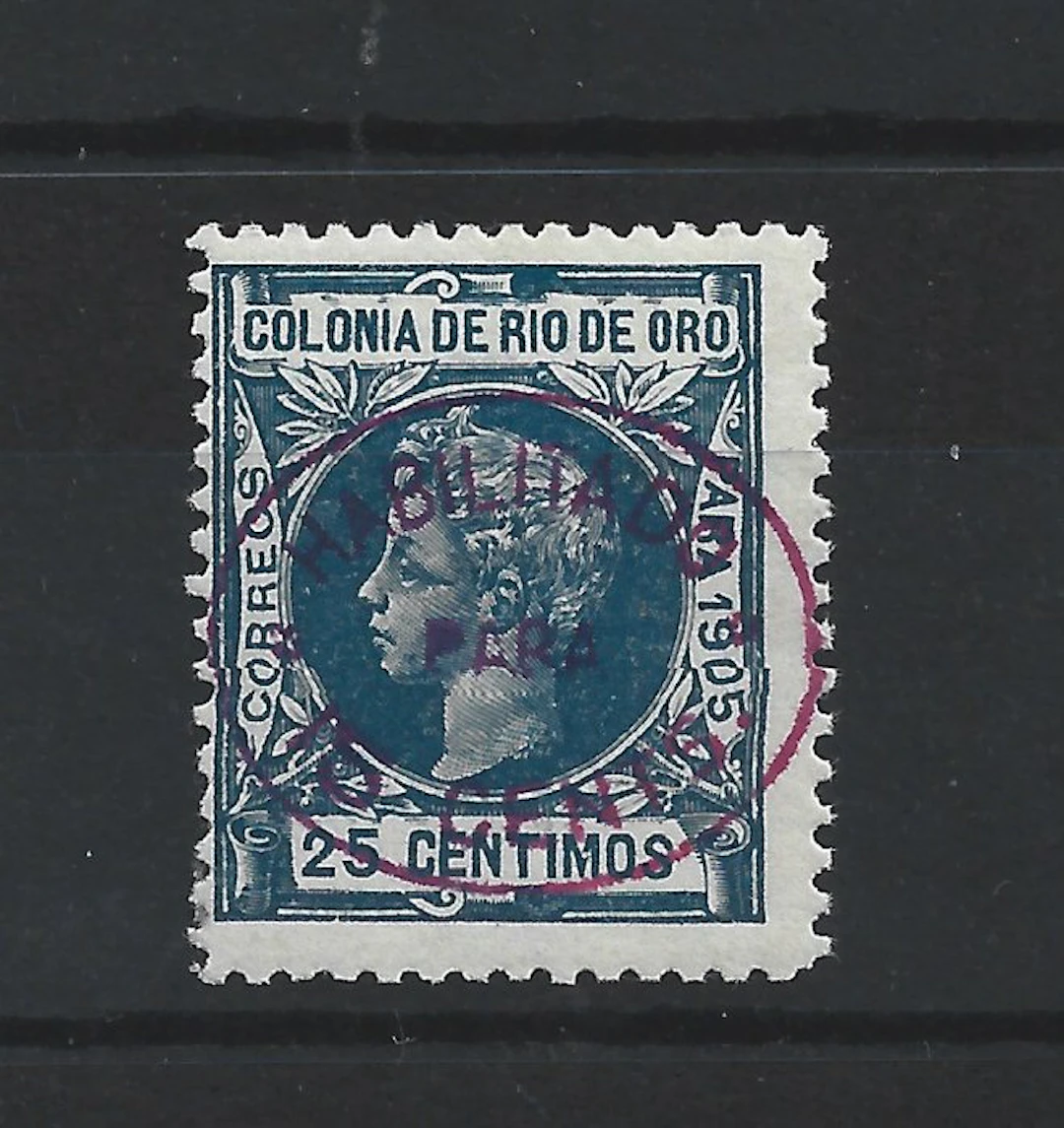 Rio de Oro 1904 - new invisible signal of fixed ones, rare - Edifil 17