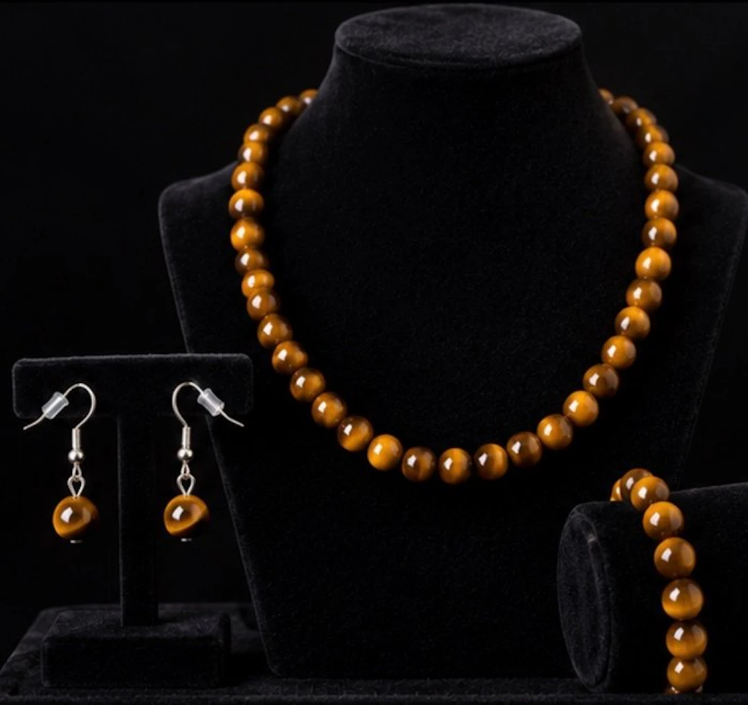 Vintage Tiger’s Eye Jewelry Set – Necklace