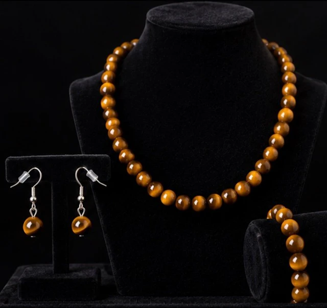 Vintage Tiger’s Eye Jewelry Set – Necklace
