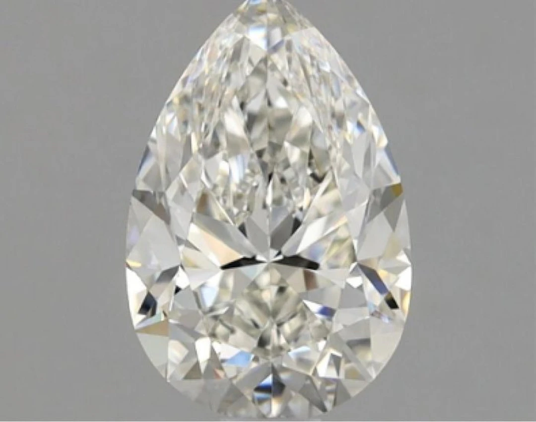 1 pcs Diamond (Natural) - 0.90 ct - Pear - H - IF...