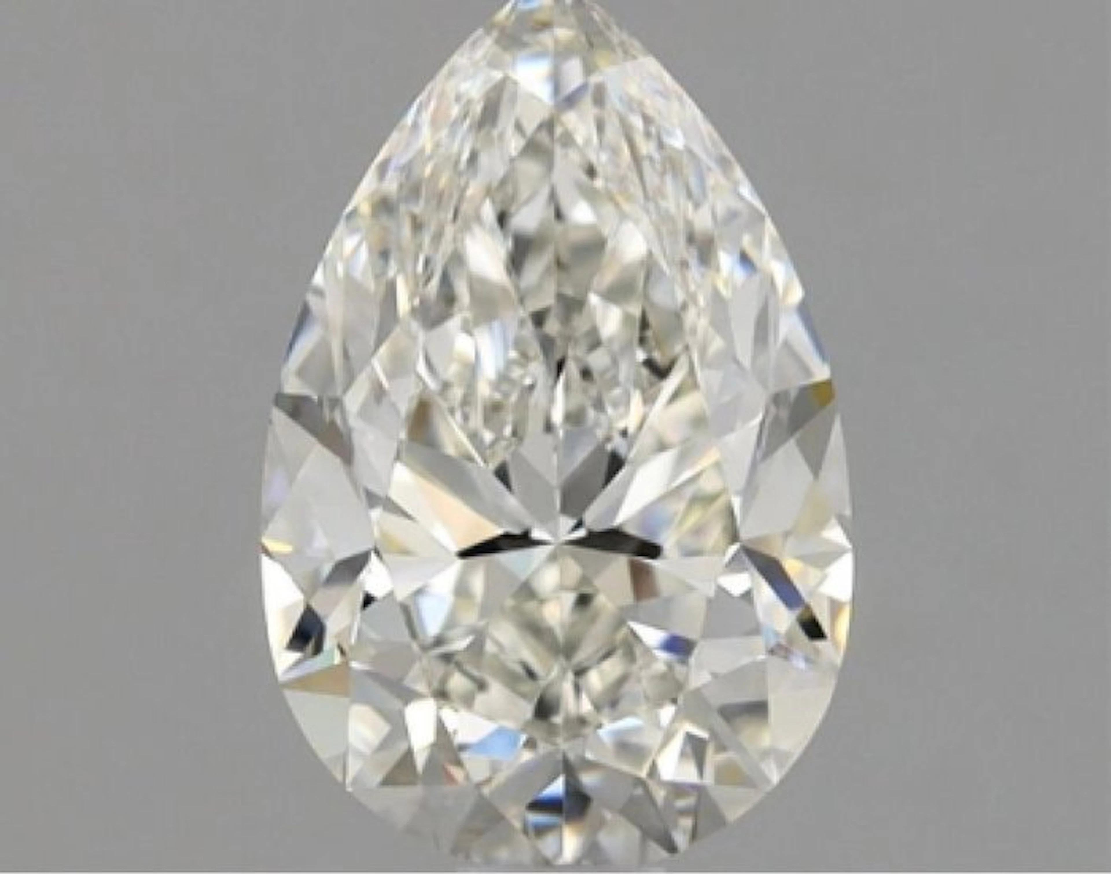 1 pcs Diamond (Natural) - 0.90 ct - Pear - H - IF...
