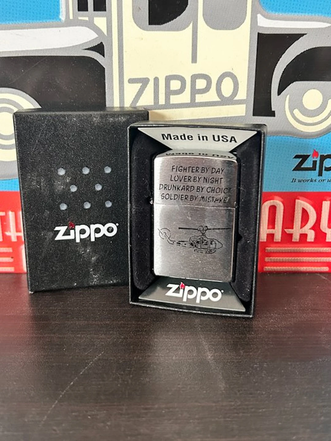 Zippo - G15-Vietnam phrase - No reserve price - Lighter - Steel
