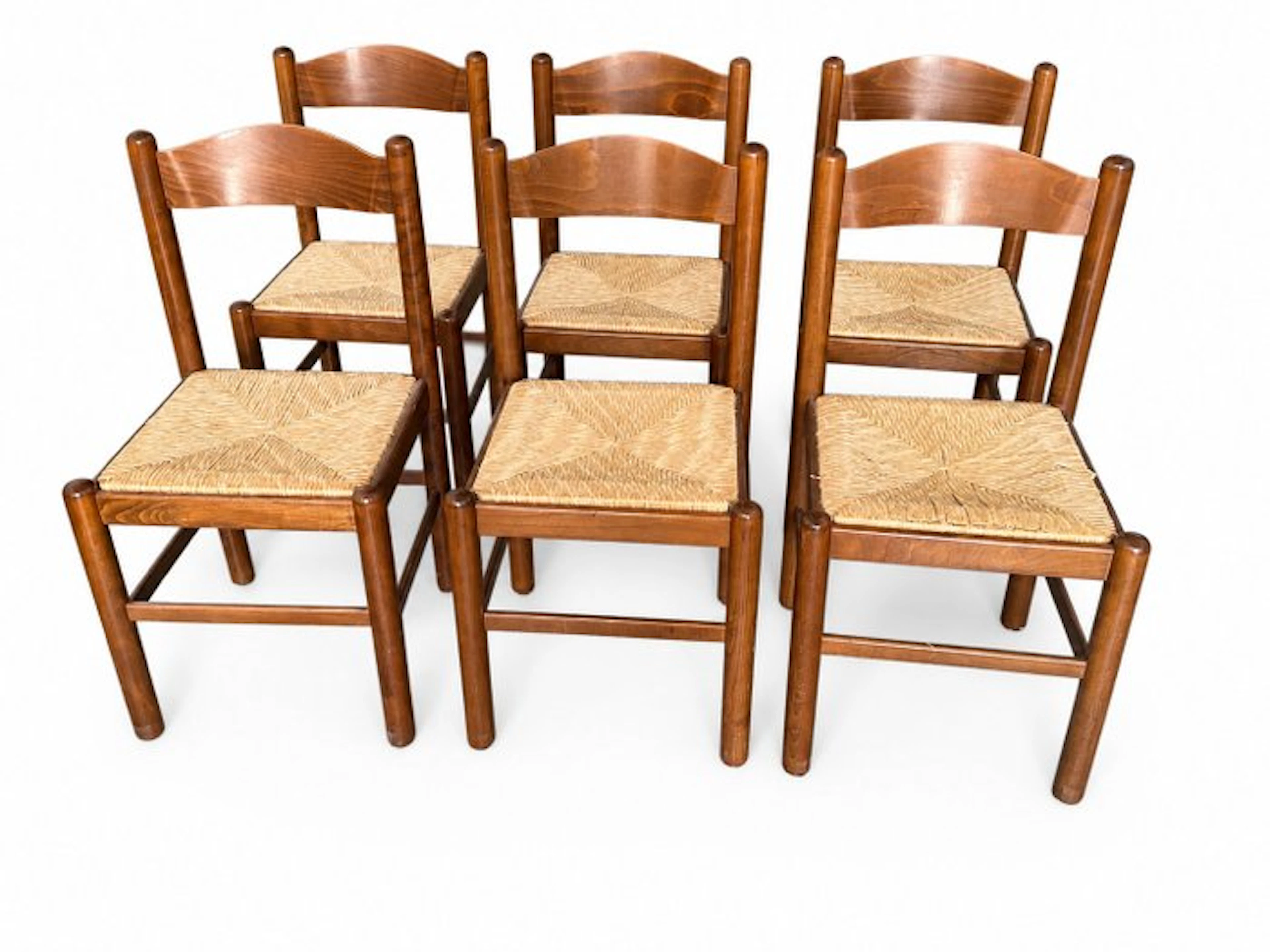 Chair (6) - Wood, Textile - Rustic chairs