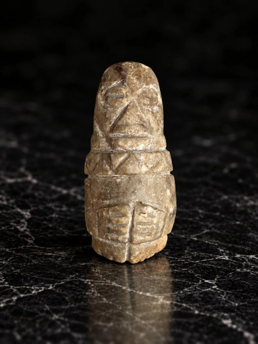 Taino Culture 10th to 15th Century AD Stone, Calcite Zemi Idol - 6 cm