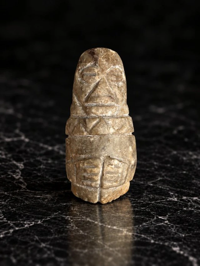Taino Culture 10th to 15th Century AD Stone, Calcite Zemi Idol - 6 cm