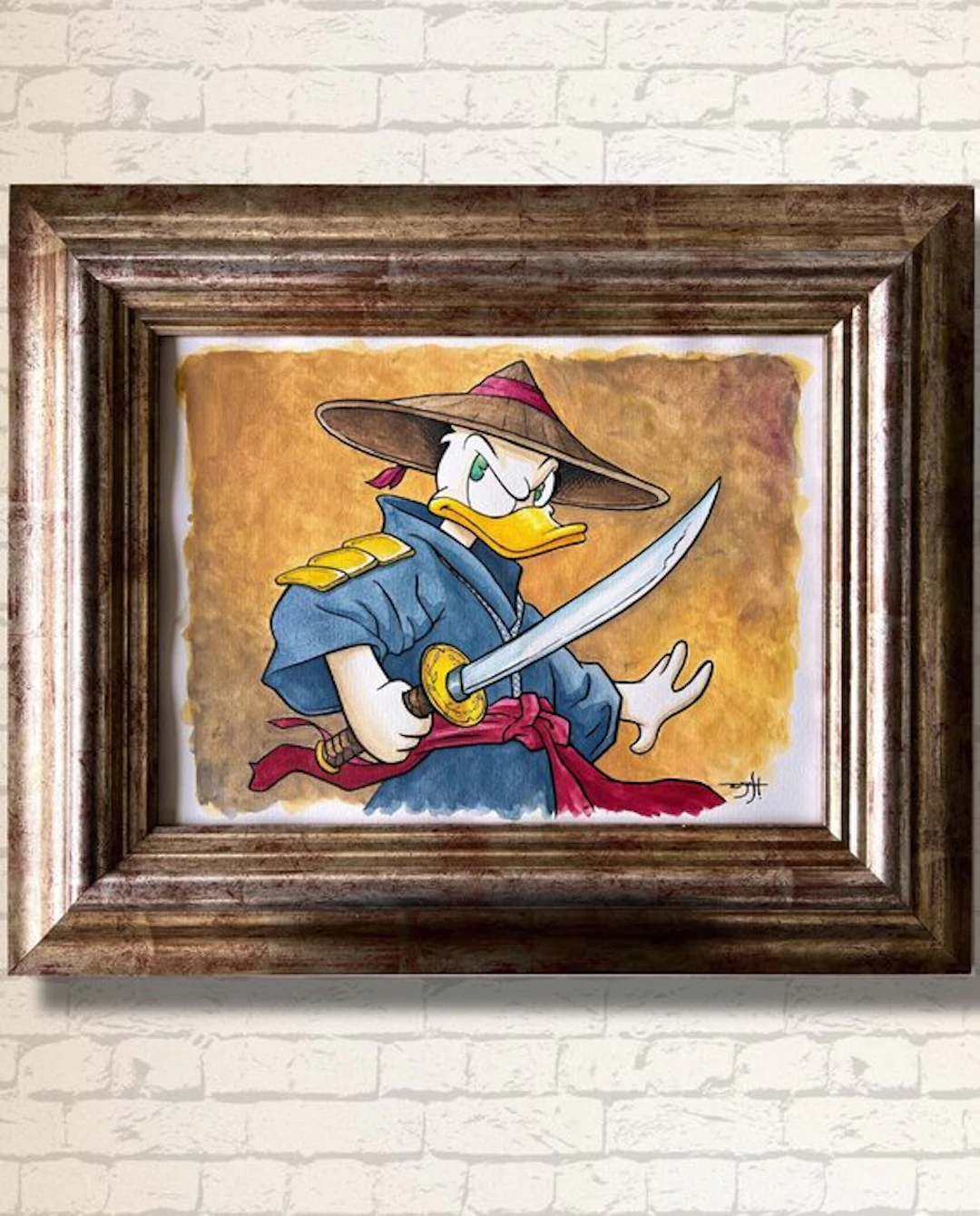 Jordi Juan Pujol - Donald Duck Samurai - Hand Signed...