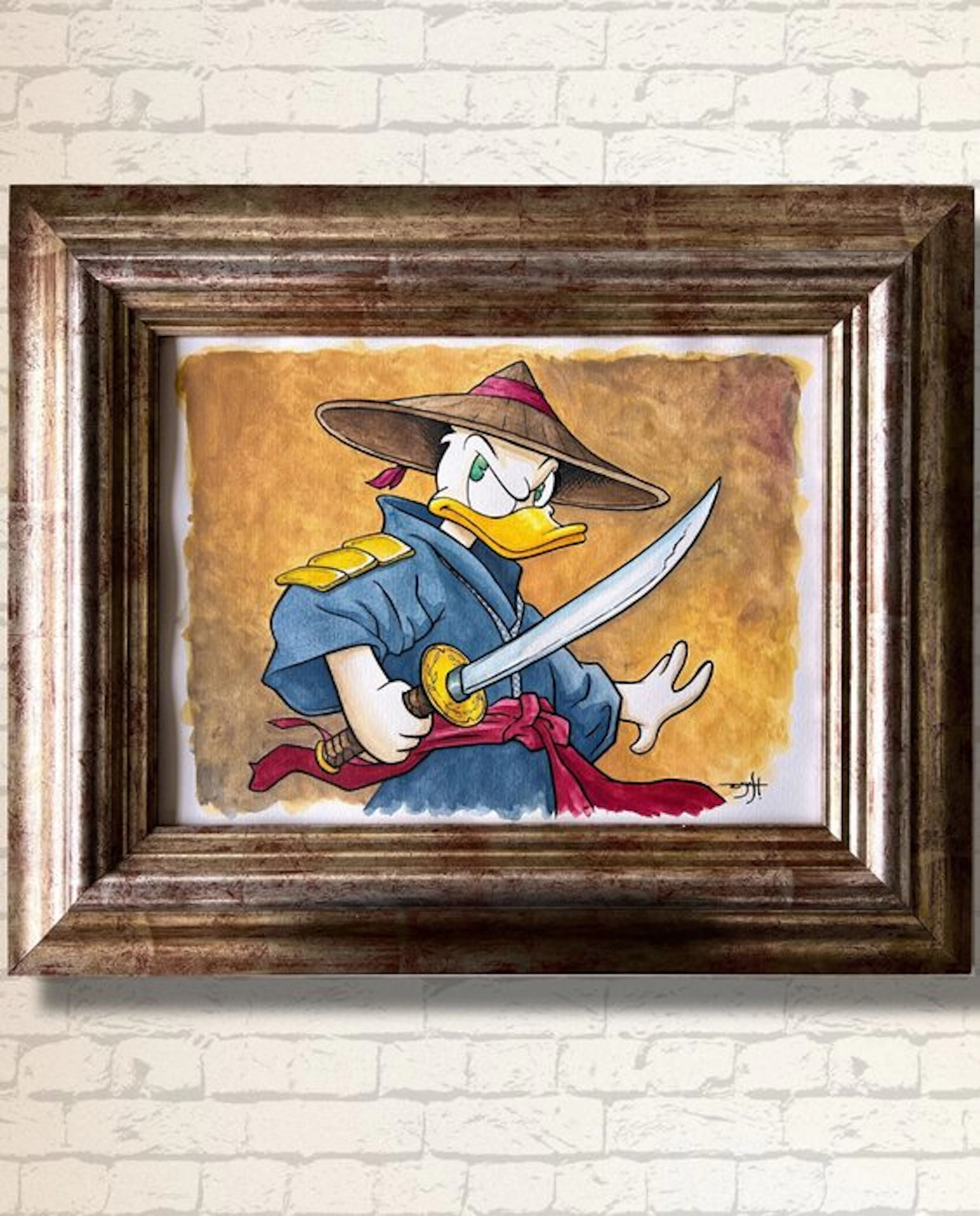 Jordi Juan Pujol - Donald Duck Samurai - Hand Signed...