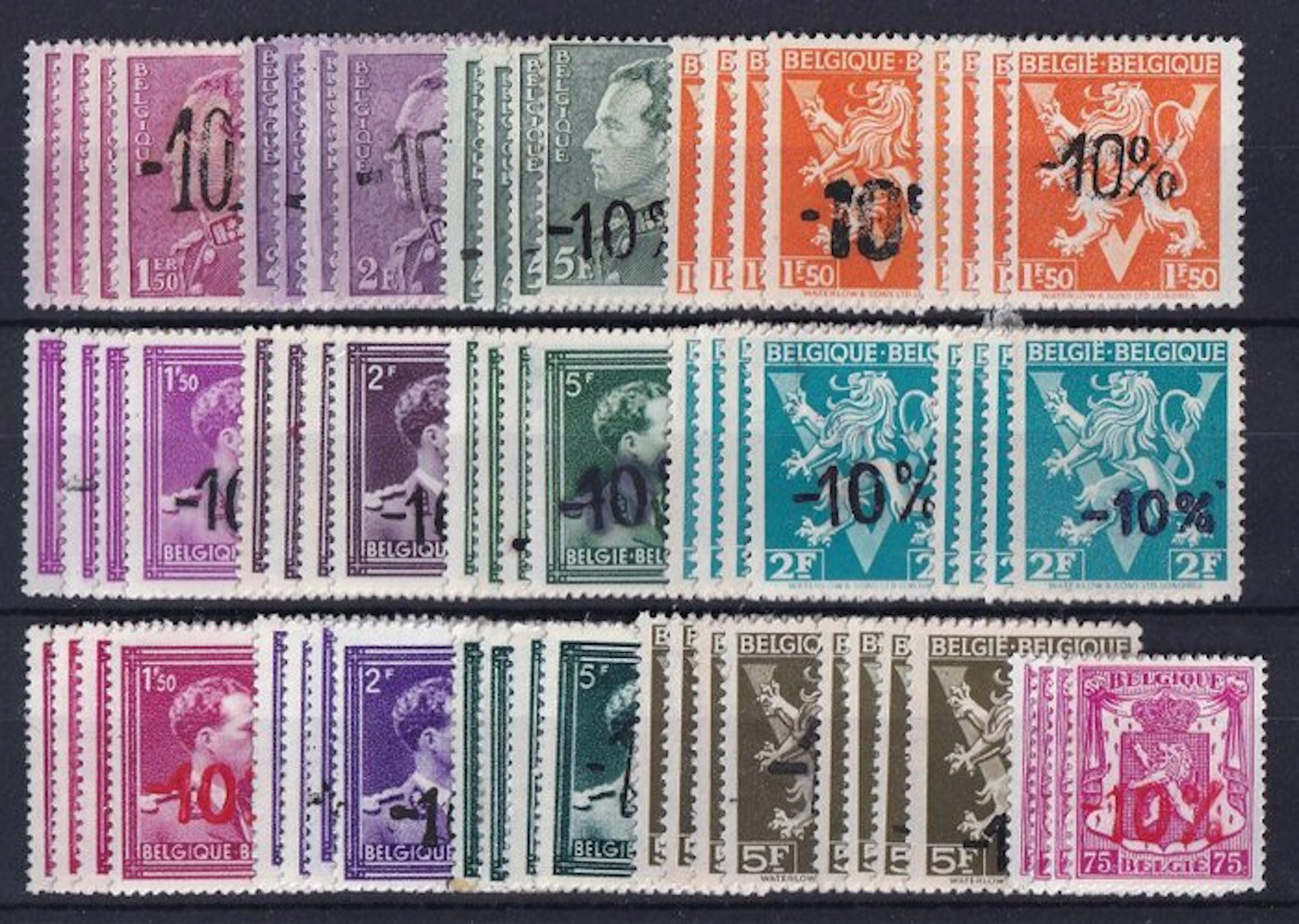 Belgium 1946 - 4× Van Acker release