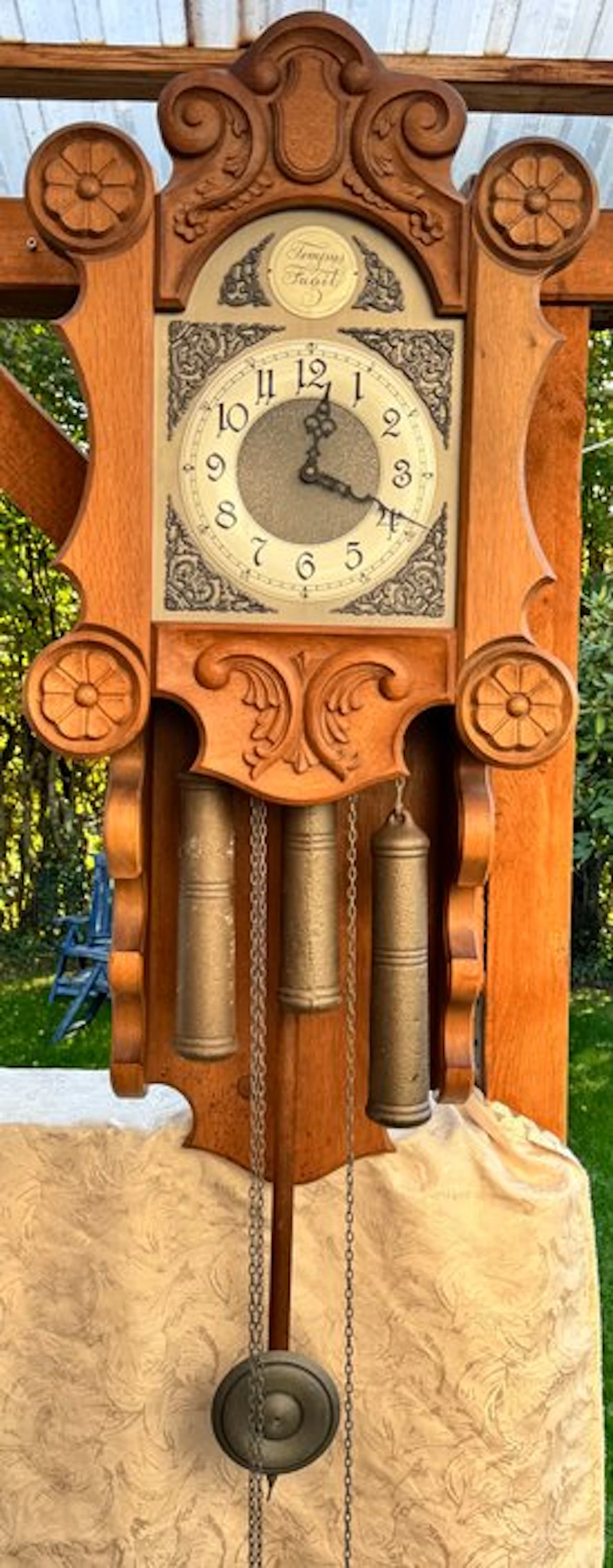 Wall clock - kieninger - Wood, Brass - 1970-1980