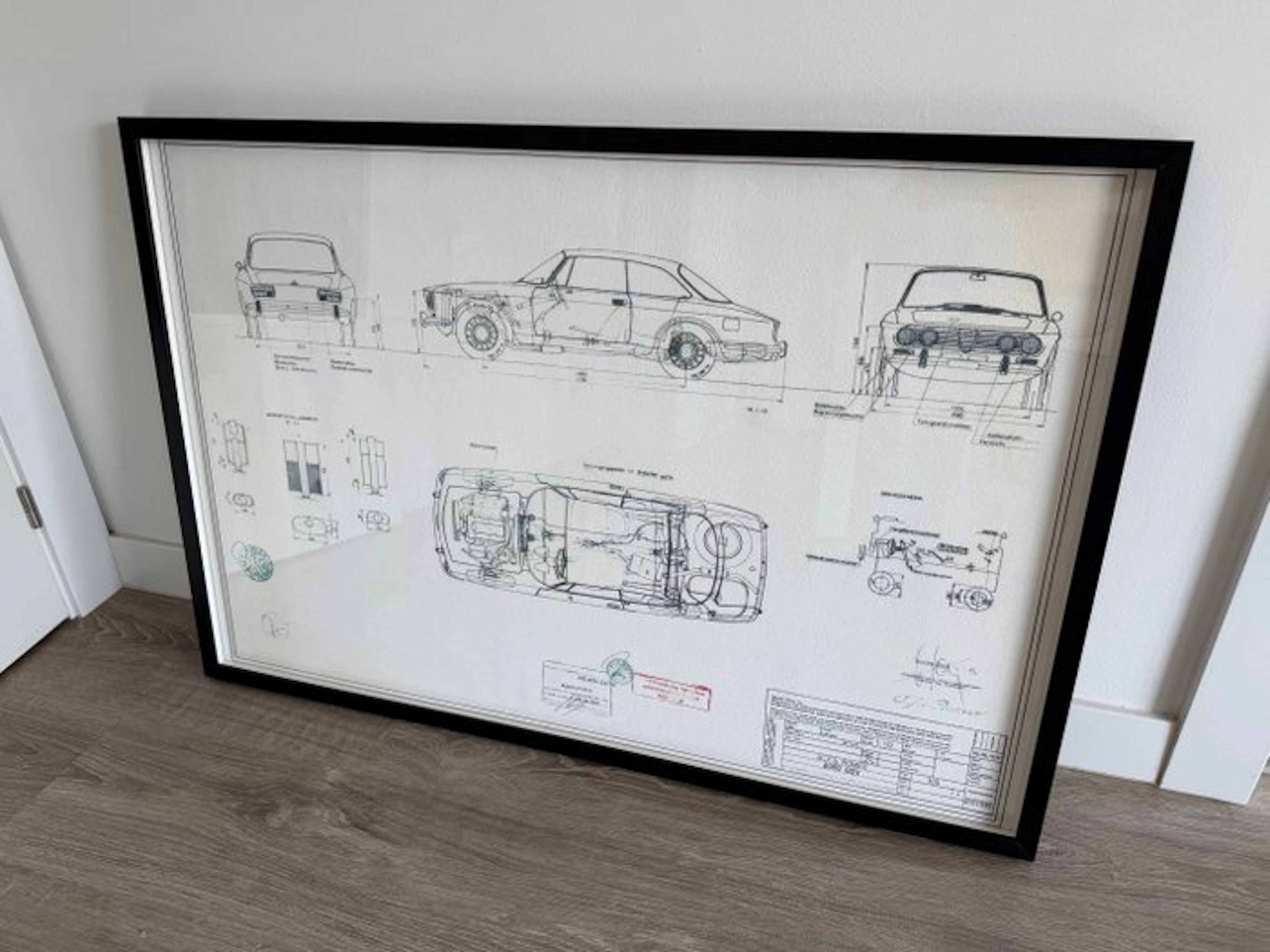 Alfa Romeo 2000 GTV - Technical Drawing - Frame - Design