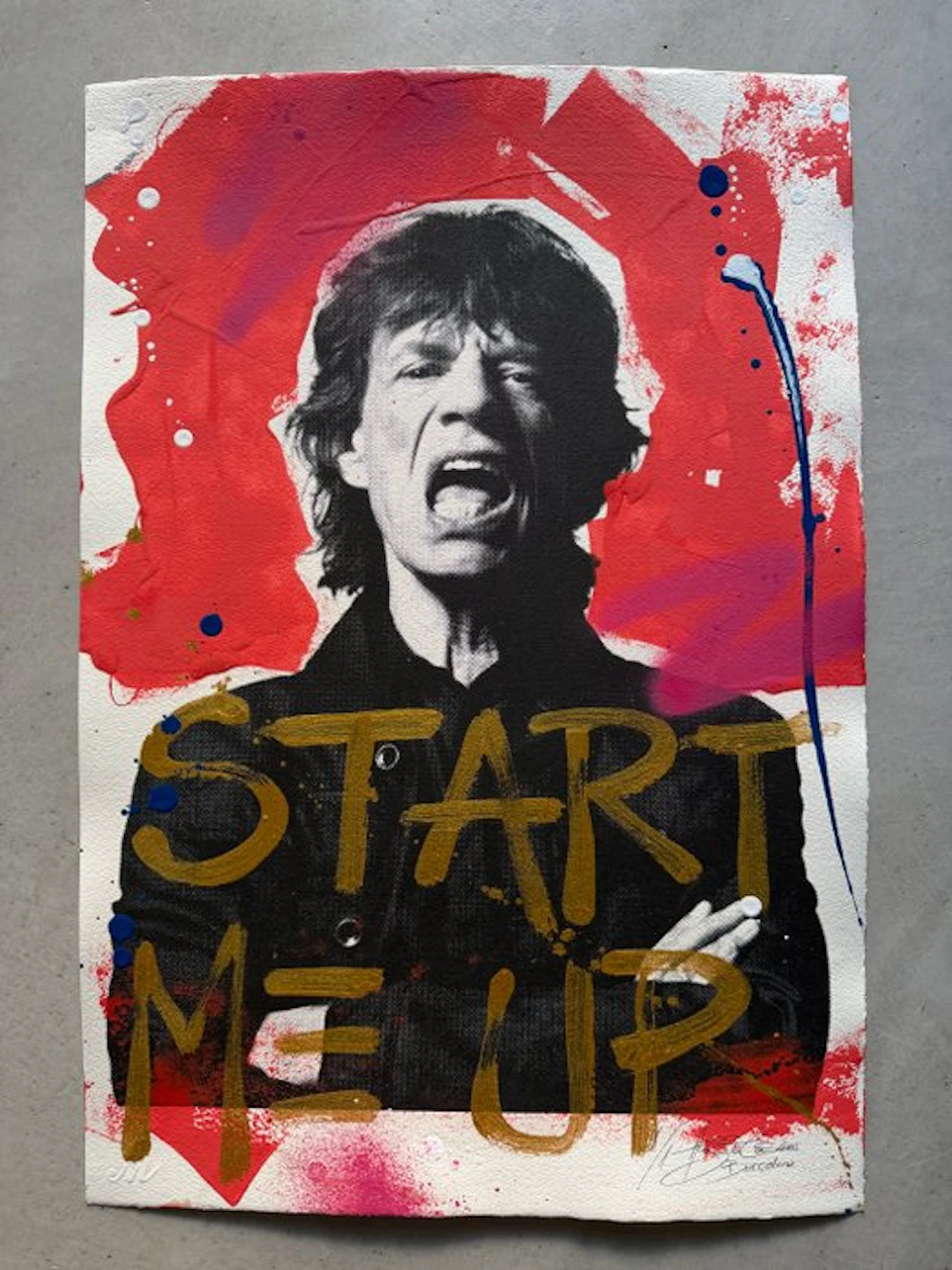 Maxo Renella - Mick Jagger - Start me Up (handfinished unique 1/1)