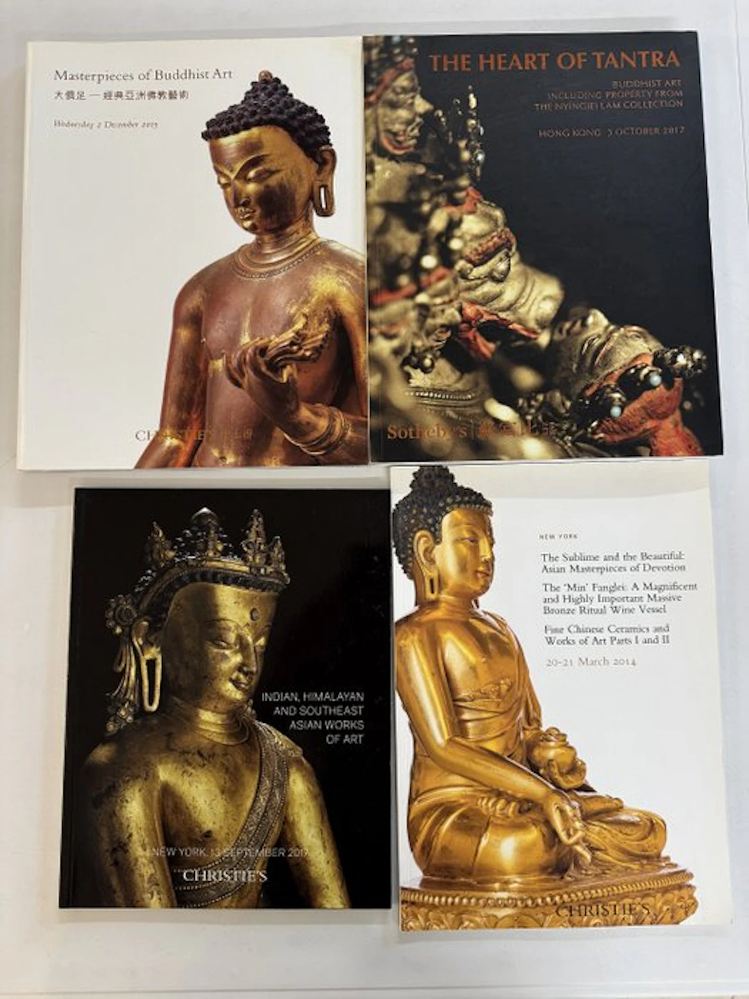 4 Christie's & Sotheby's auction catalogues on Buddhist art - 2014-2017