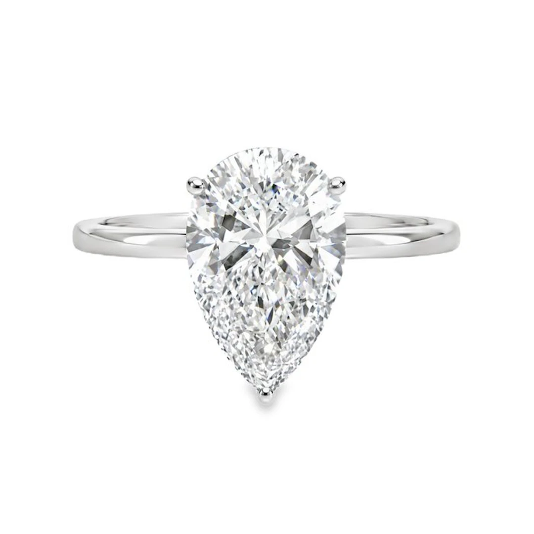 No reserve price - Ring - 14 kt. White gold - 3.00ct. tw. Diamond (Lab-grown)