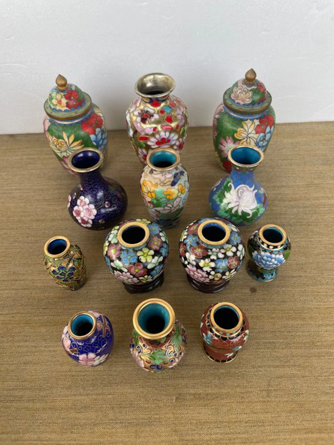 Branded merchandise collection - Cloisonné jars.