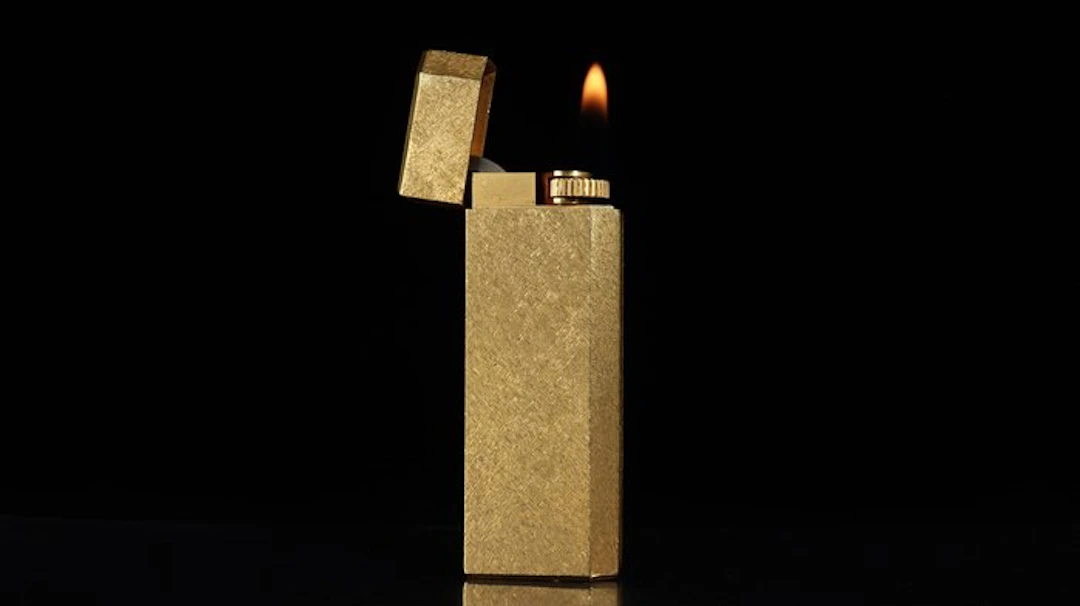 Cartier - Pentagon Pattern Vintage gas Lighter - Lighter - Gold plated