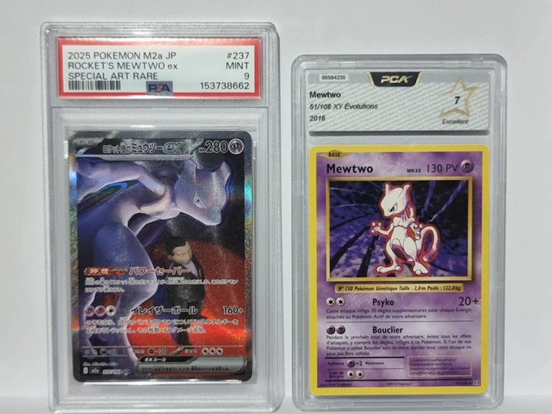 Pokémon - 2 Graded card - Mewtwo 51/108 - PSA - XY