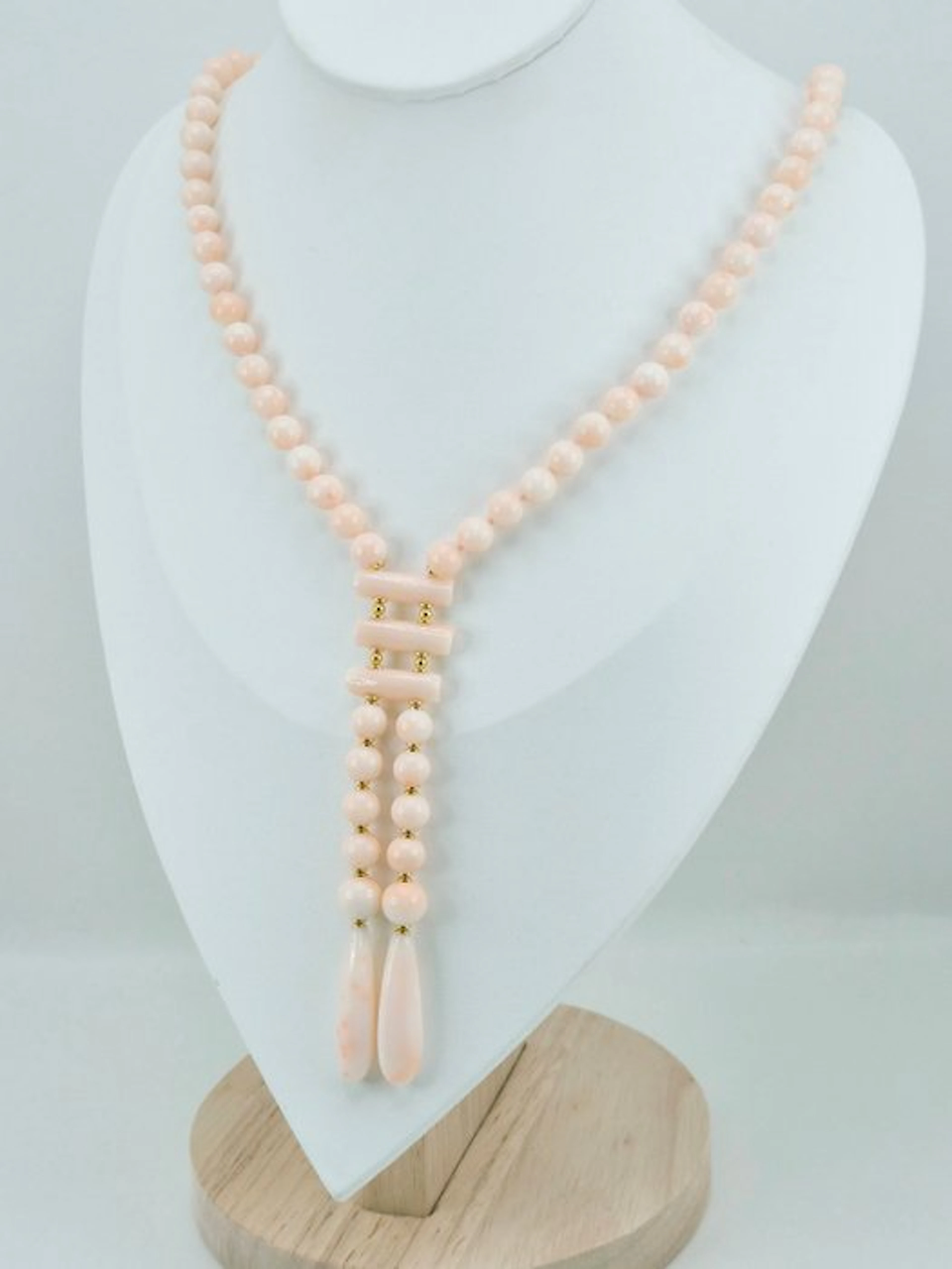 Coral - Silver, Gold-plated - Necklace - PINK CORAL