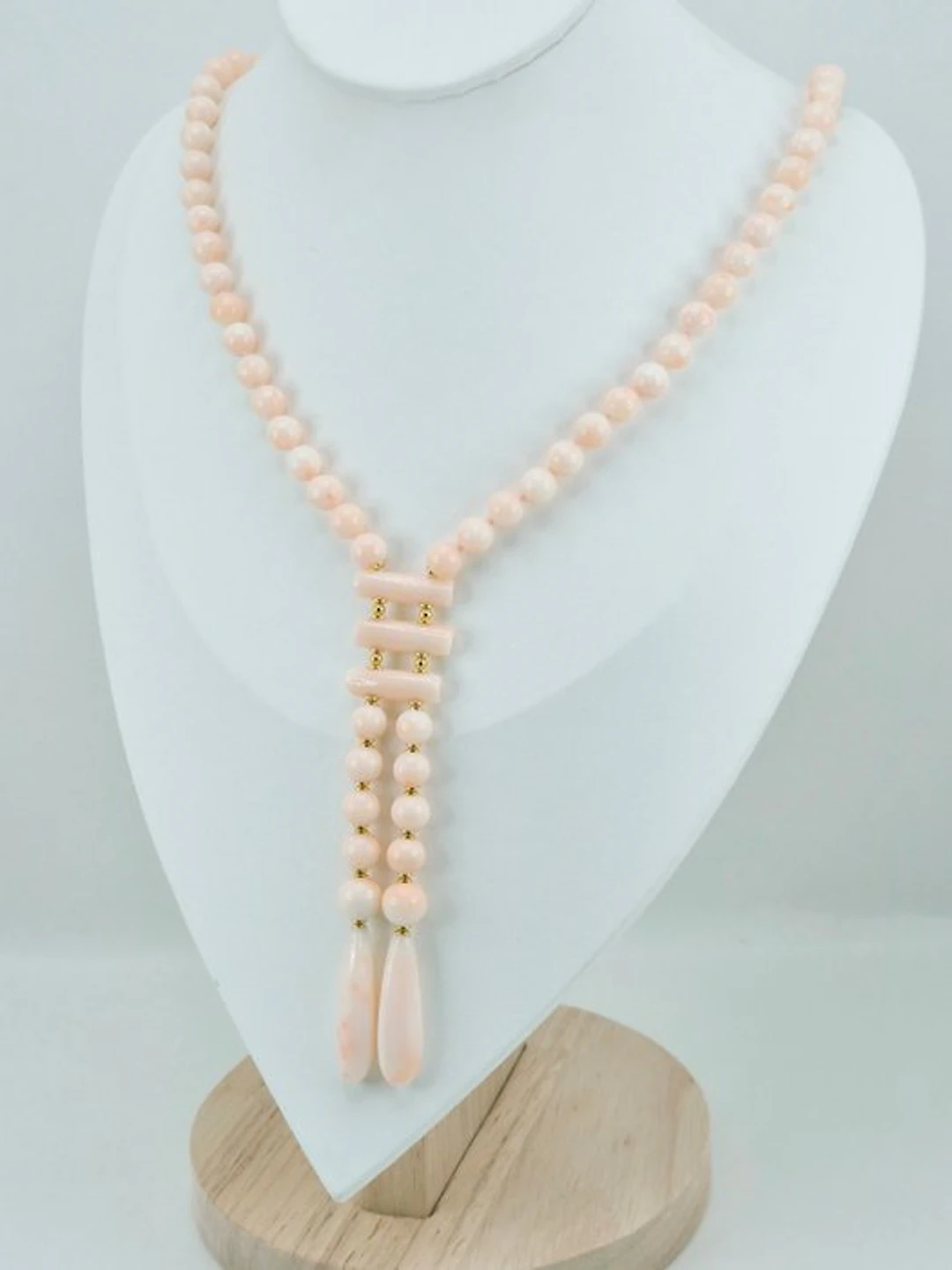 Coral - Silver, Gold-plated - Necklace - PINK CORAL