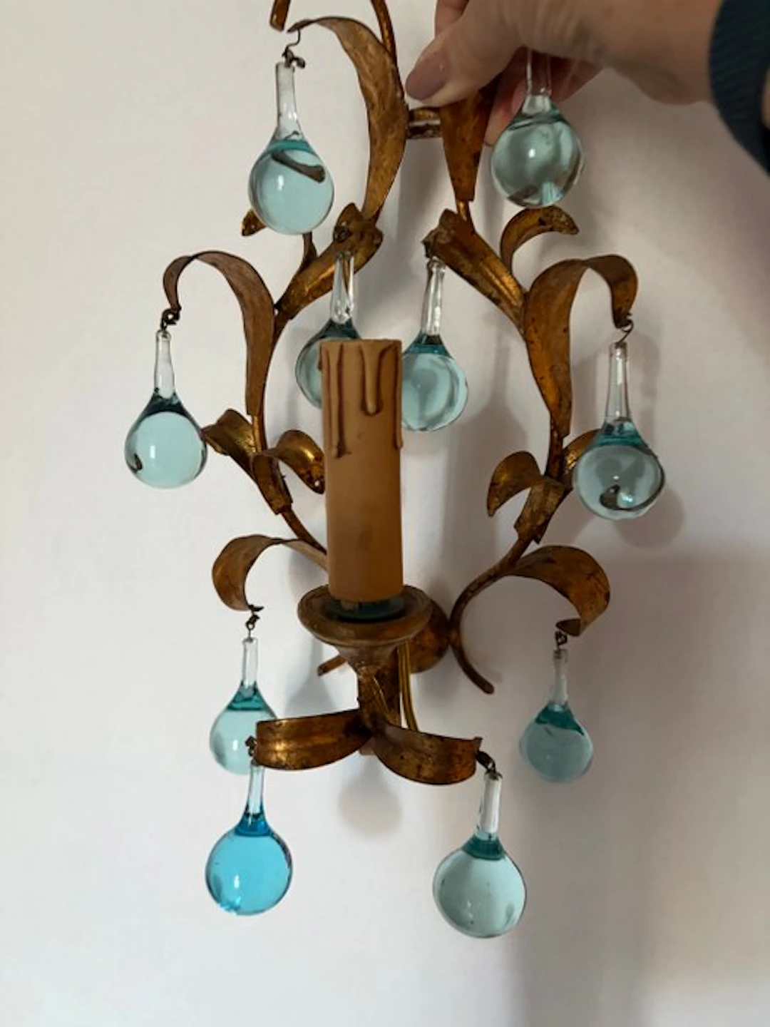 Wall sconce - Metal - Wall sconce / rare tassels