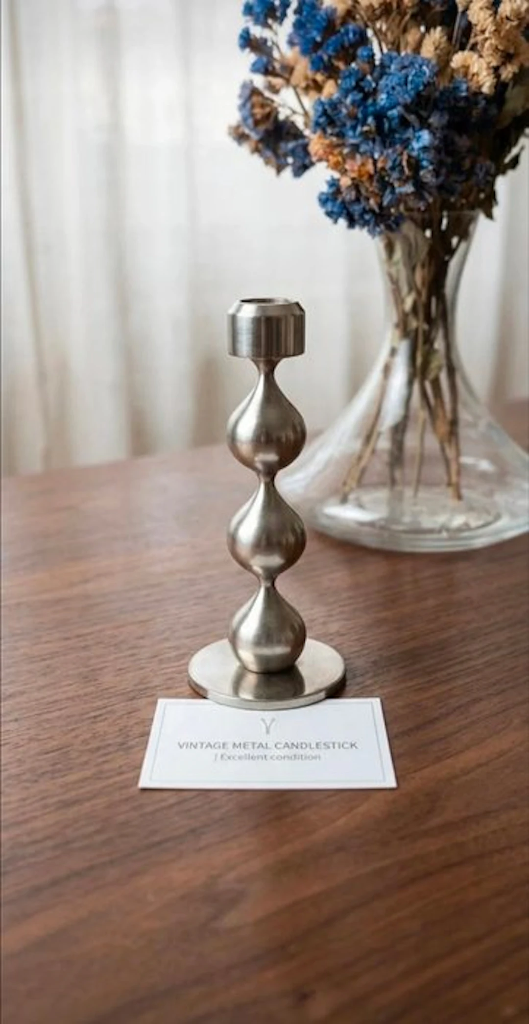 Asmussen design - Candlestick "Drop" or "Teardrop" - Silverplated, Metal
