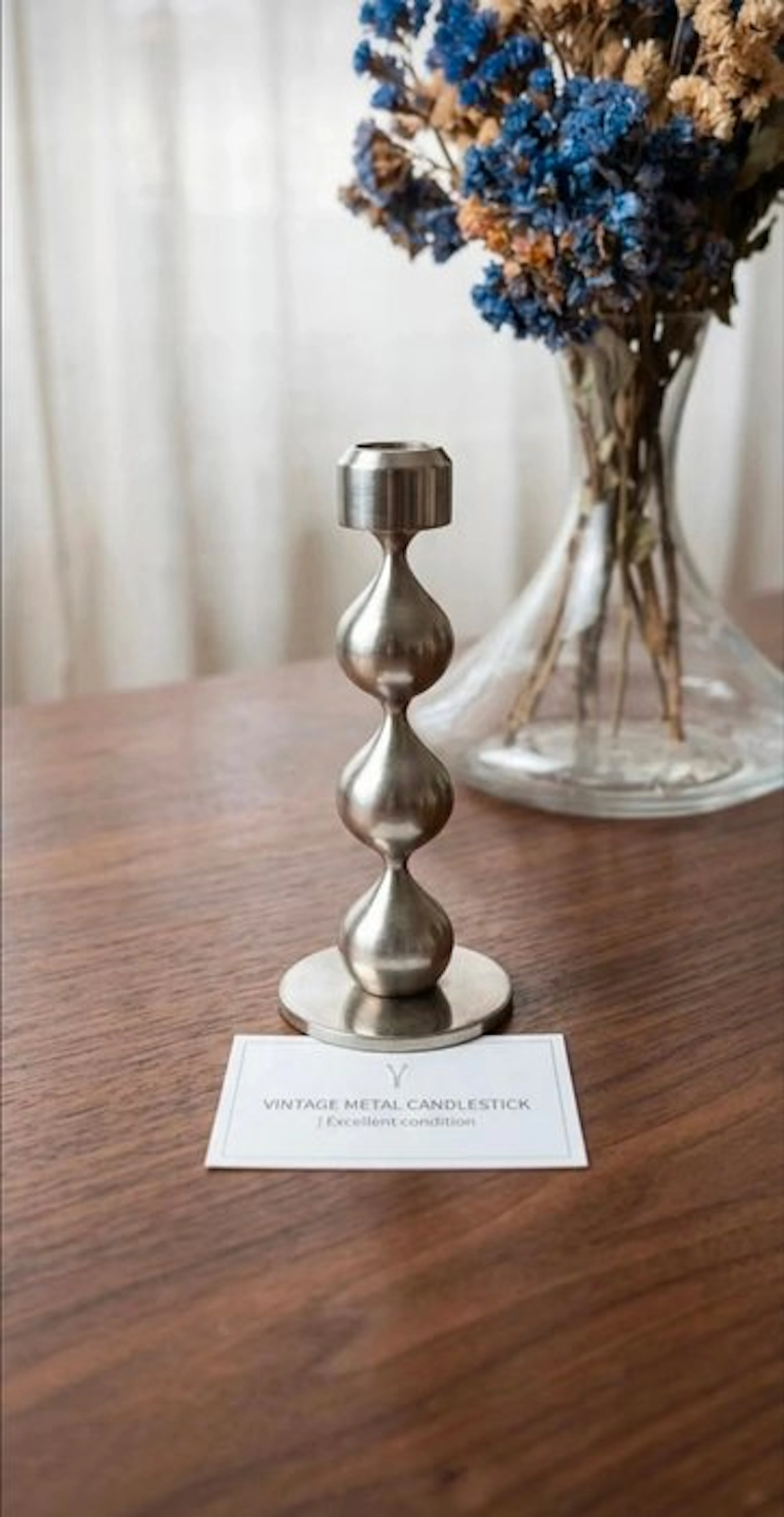 Asmussen design - Candlestick "Drop" or "Teardrop" - Silverplated, Metal