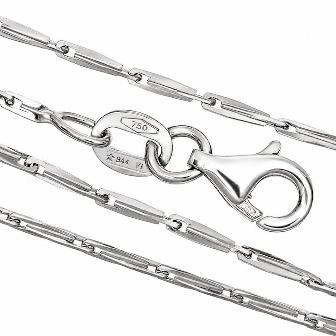Necklace - 18 kt. White gold - Made in Italy - Handmade