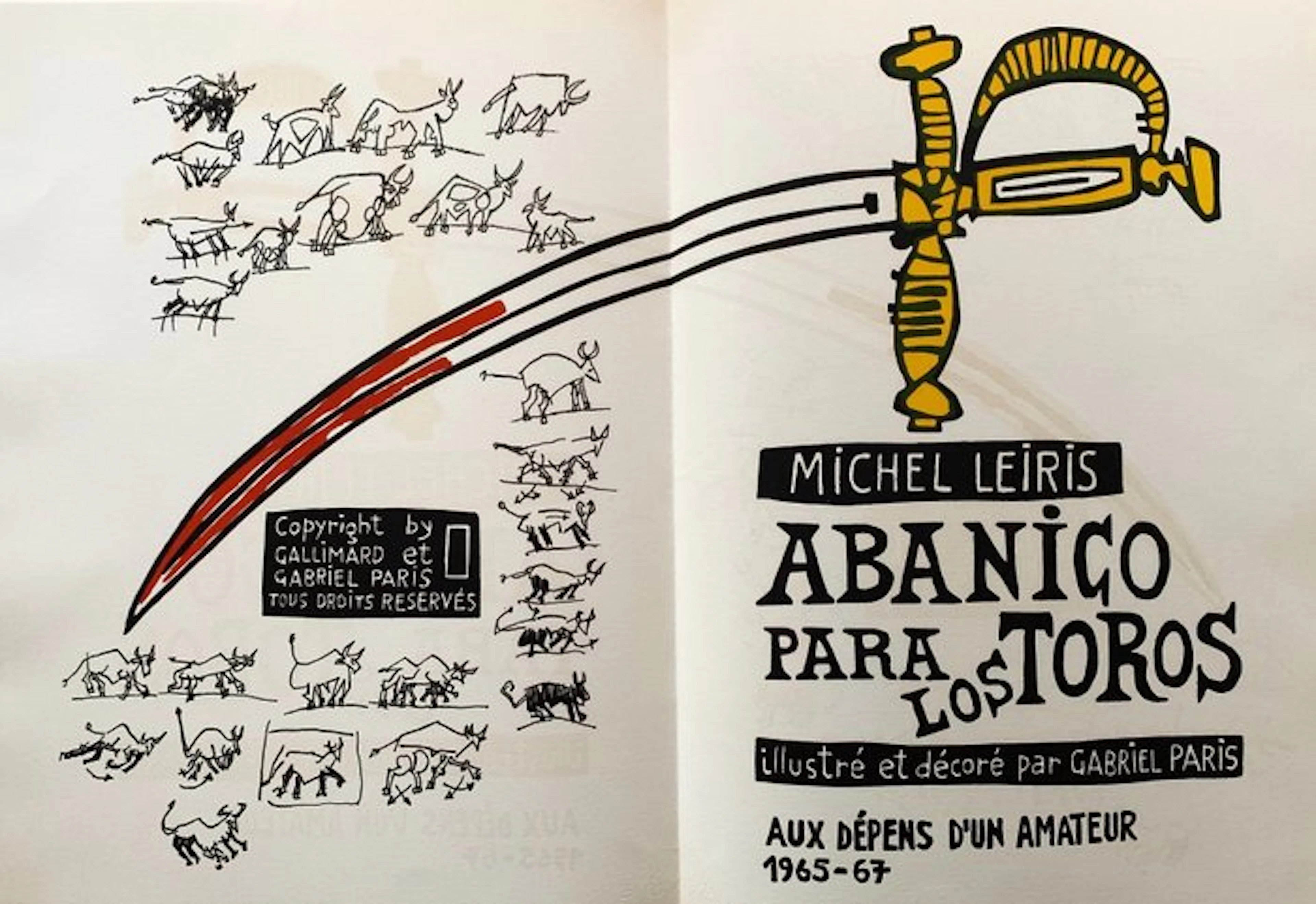 Michel LEIRIS / Gabriel PARIS - Abanico para los toros - 1965