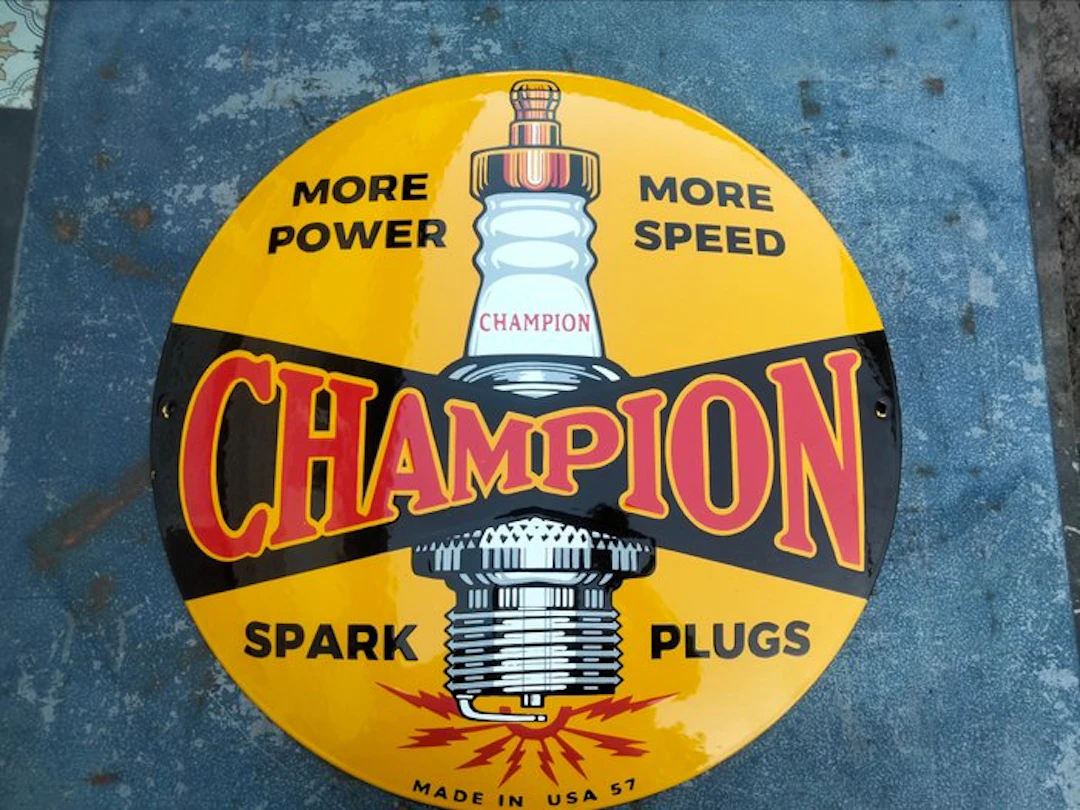 Sign - Champion - Spark plug 50 cm !!!