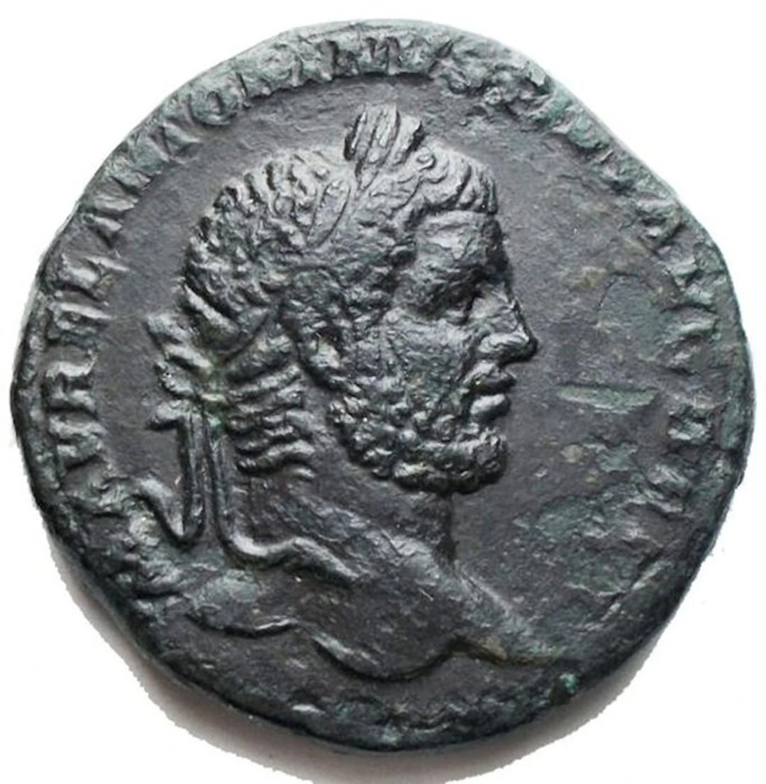 Roman Empire. Caracalla (AD 198-217). Sestertius - Securitas