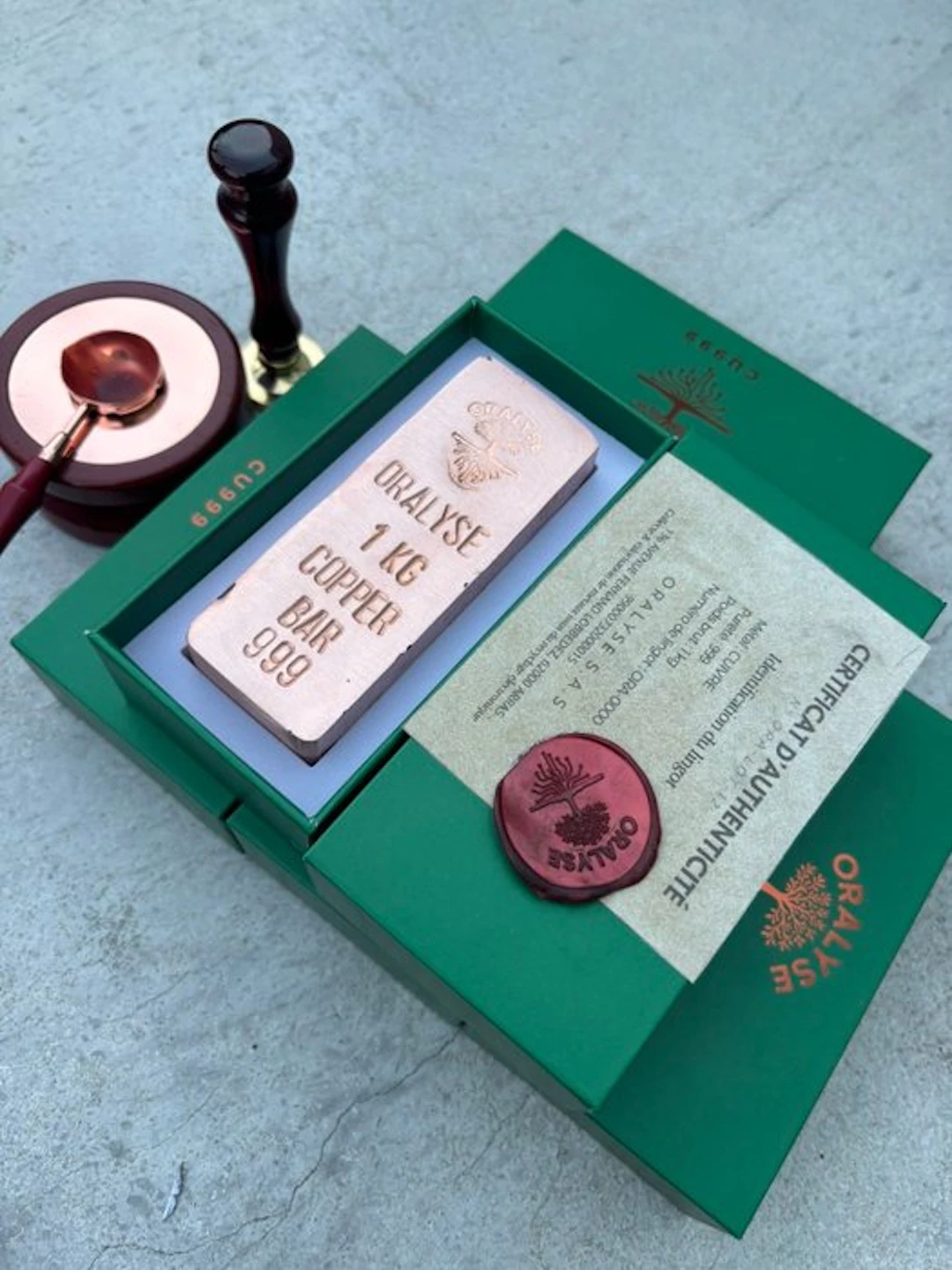 1 kilogram - Copper .999 - oralyse (No reserve price)
