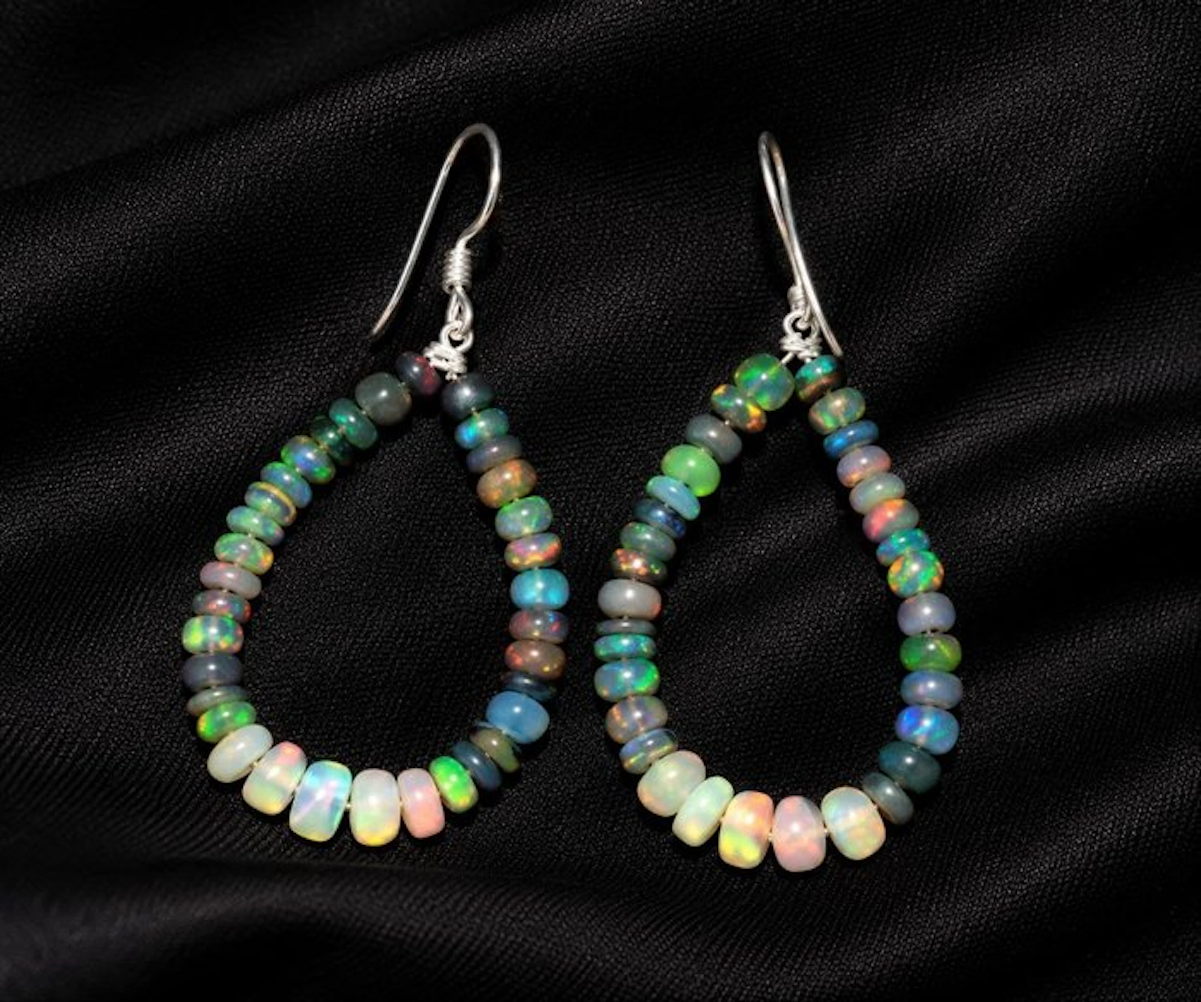 Exquisite First-Quality Natural Opal Earrings from Canada - Earrings - Earrings