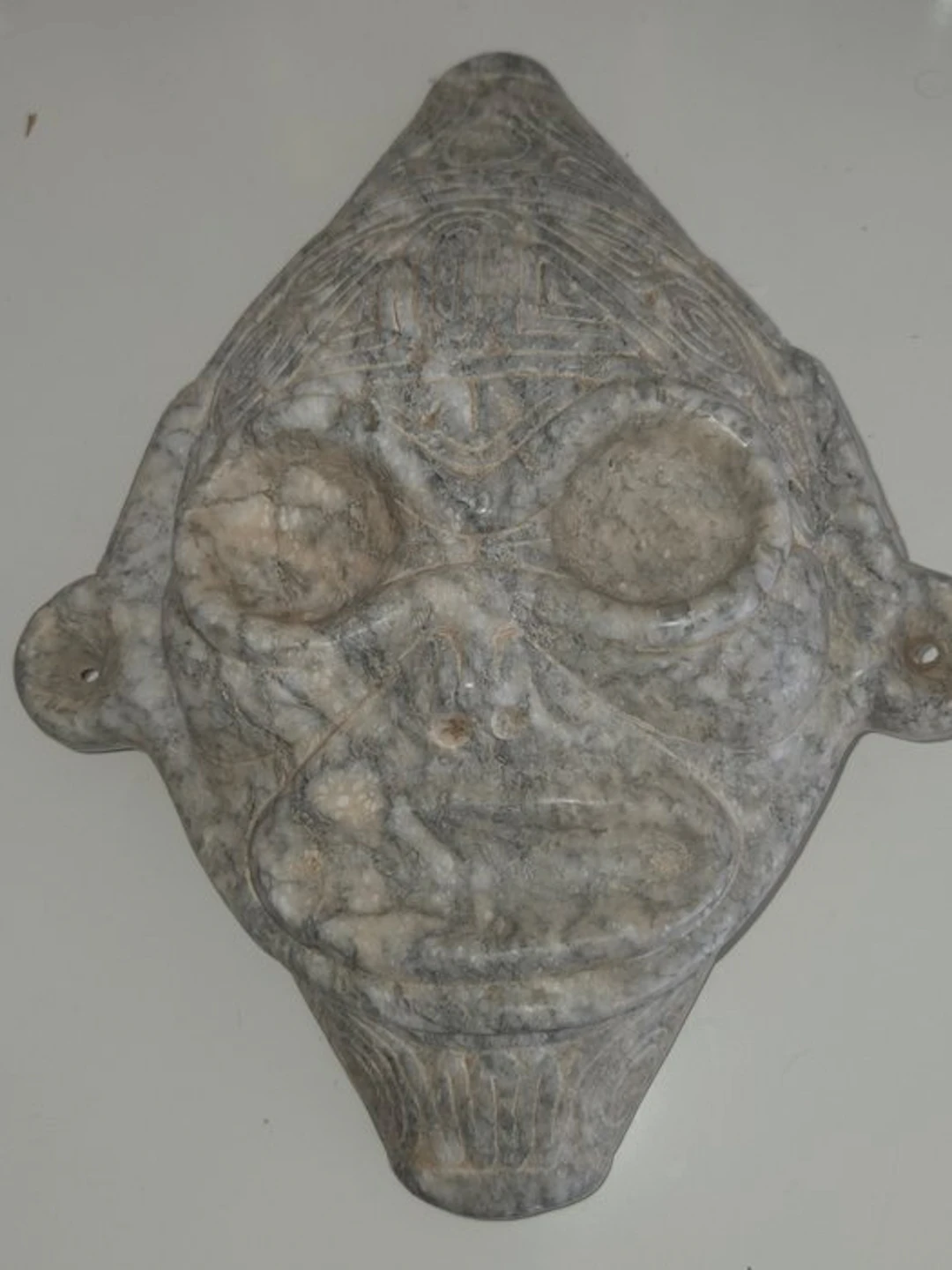 Petites Grandes Antilles Caraïbes Pierre Masque Memento Mori - 30 cm