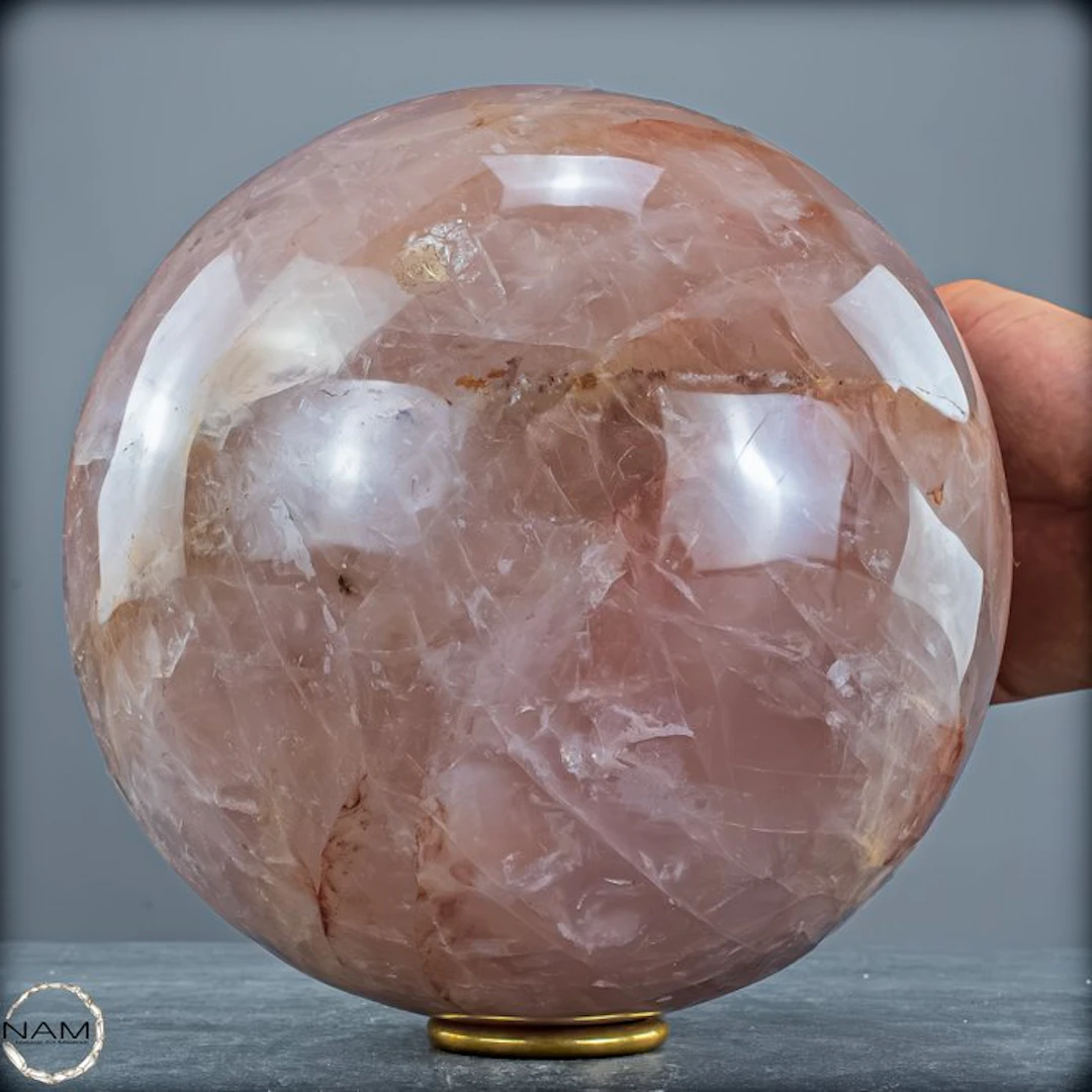 Natural fire quartz sphere – A radiant masterpiece of...