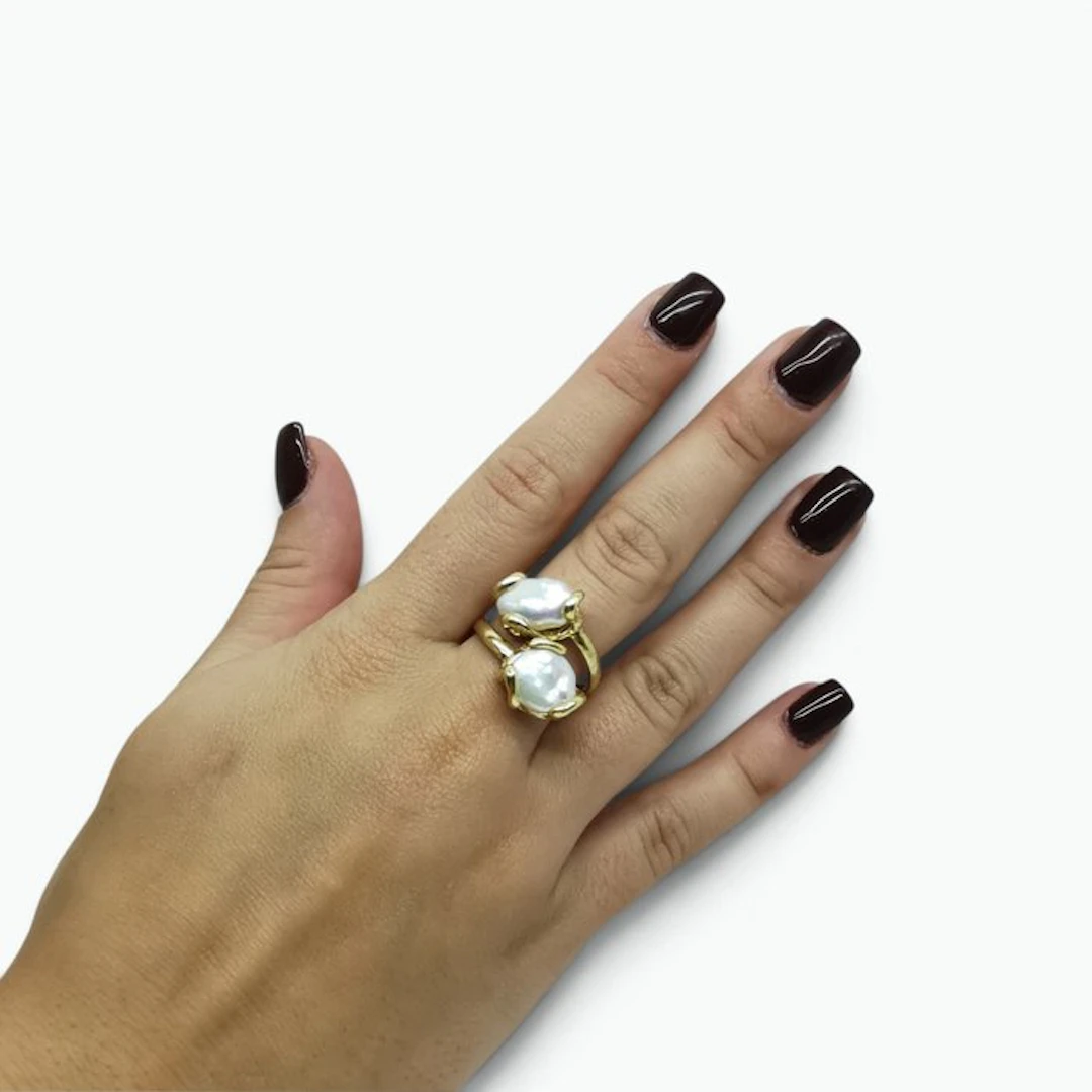 Pearl - Sterling Silver 925 - Ring - Italian craftsmanship