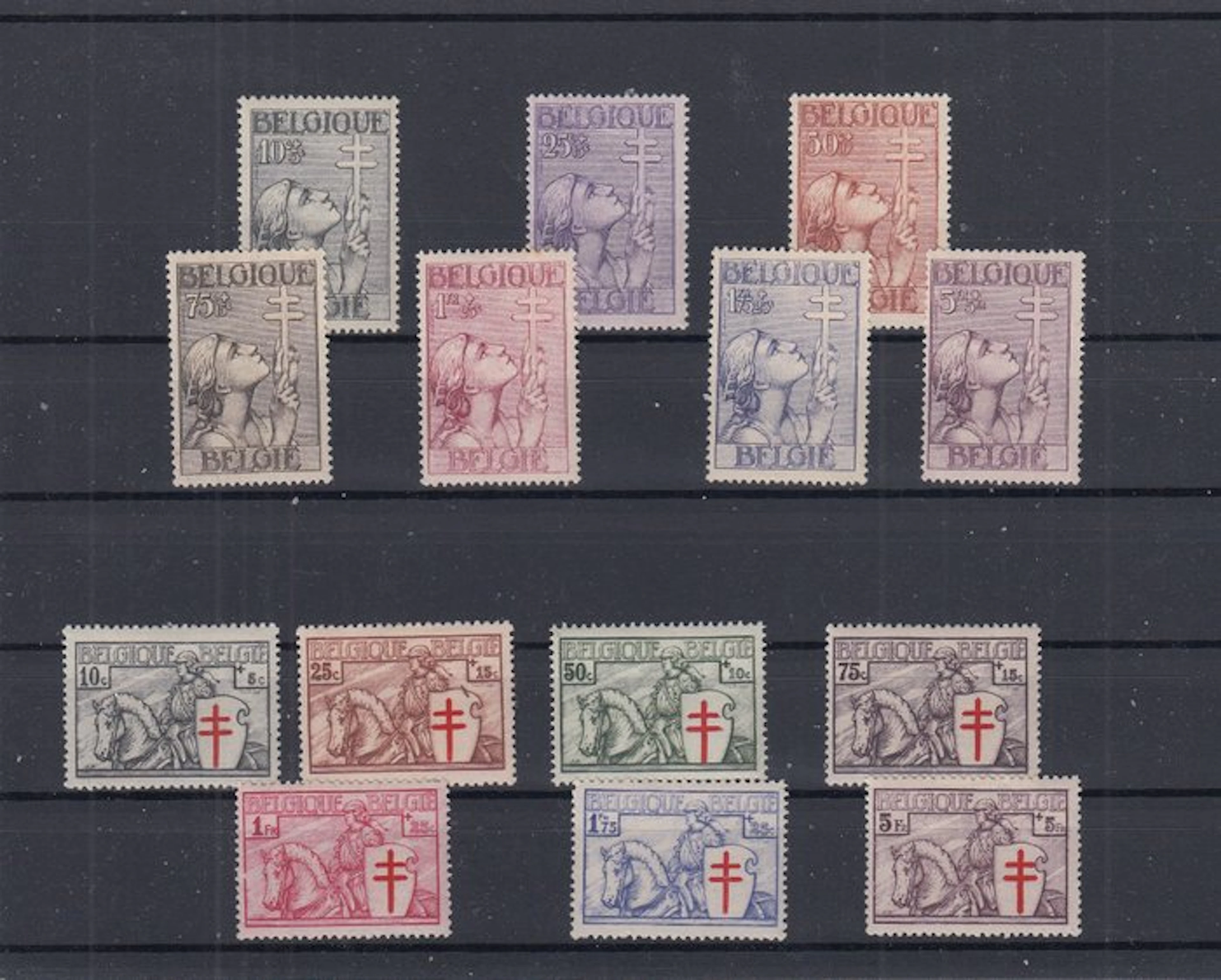 Belgium 1932 - Two good series from the 1930s (the Knight...