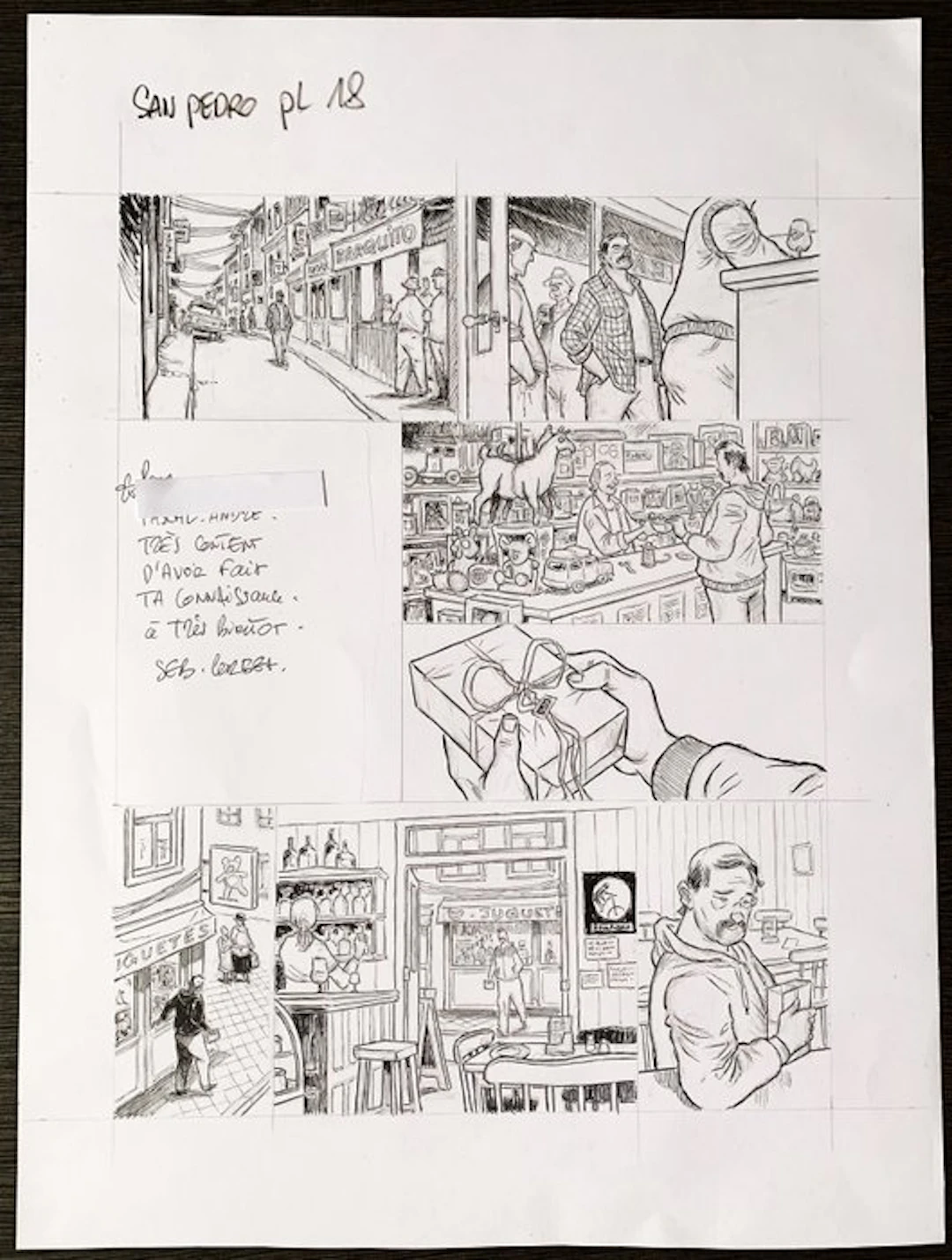 Au nom du fils - 2 Original page + signed album - 2023