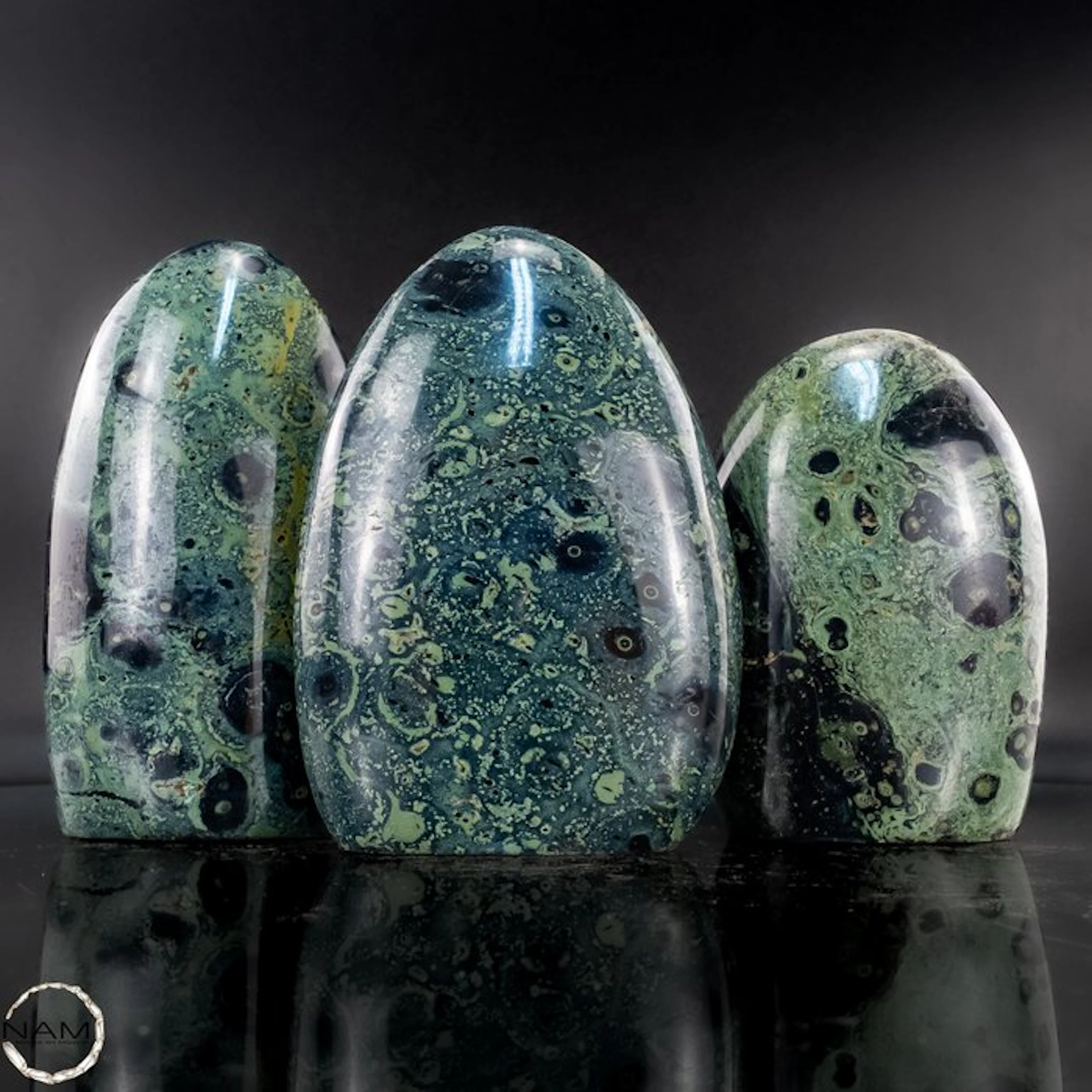 Kambaba Jaspis Trio – Fascinating natural art in...