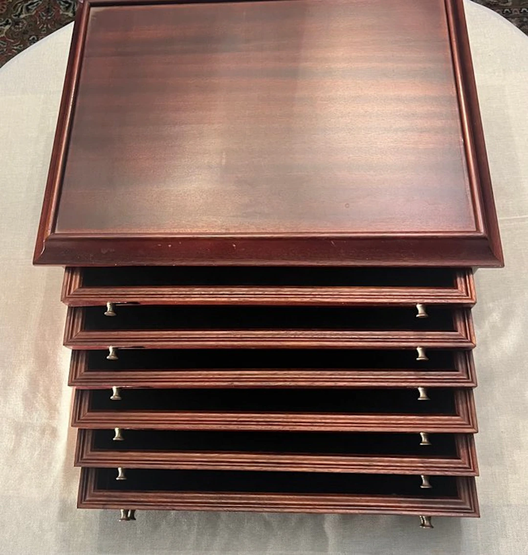 Coin cabinet - Wood - Great rare coin purse.
