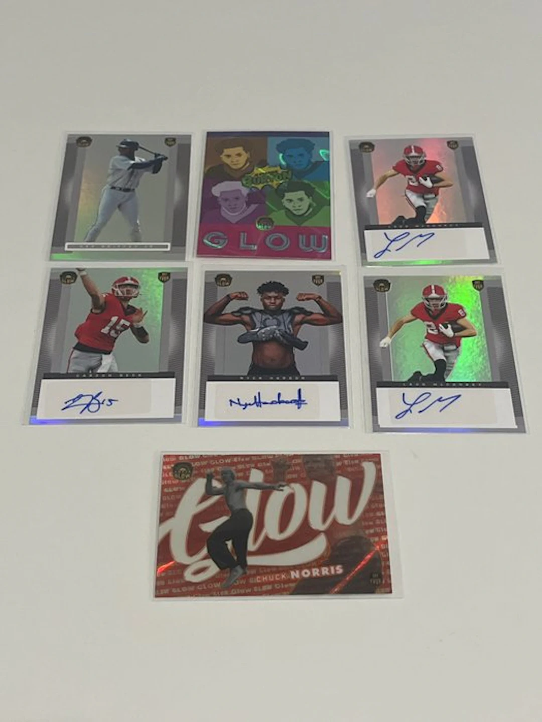 super glow Glow Autographed card, Foil, Insert card - 7 Card - Excellent (EX)