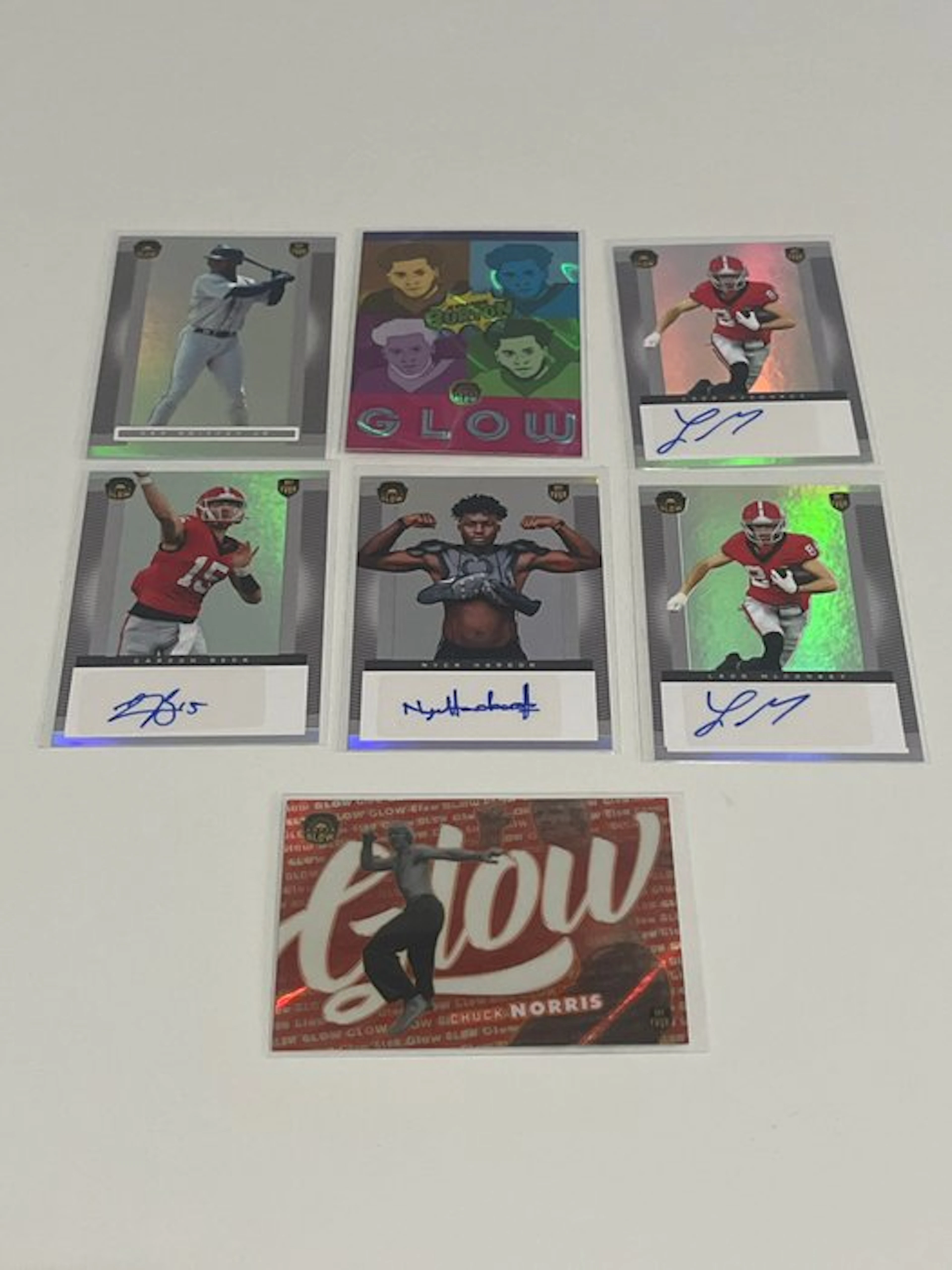 super glow Glow Autographed card, Foil, Insert card - 7 Card - Excellent (EX)