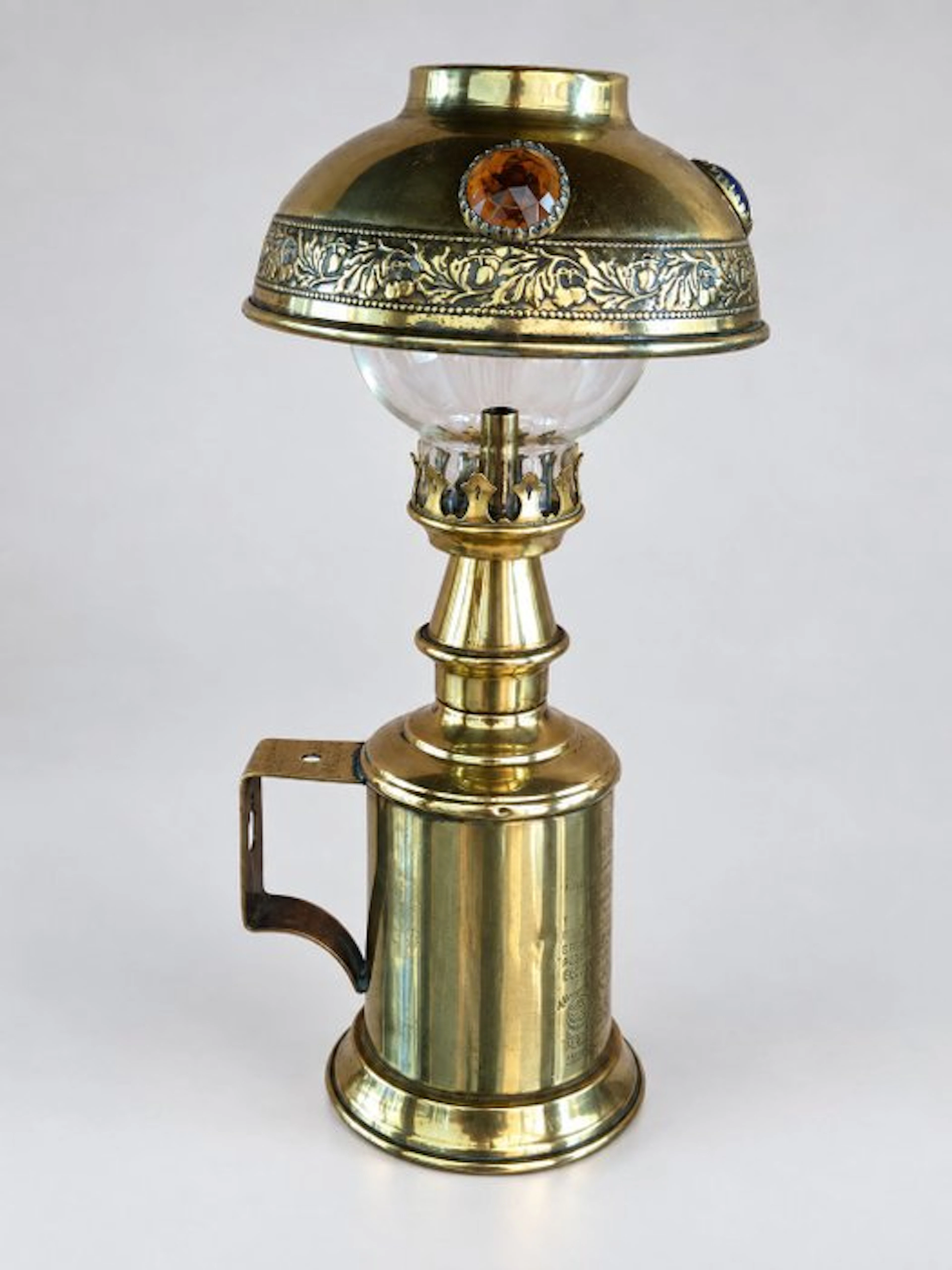 Lamp - Brass, Glass, Copper - Pigeon lamp