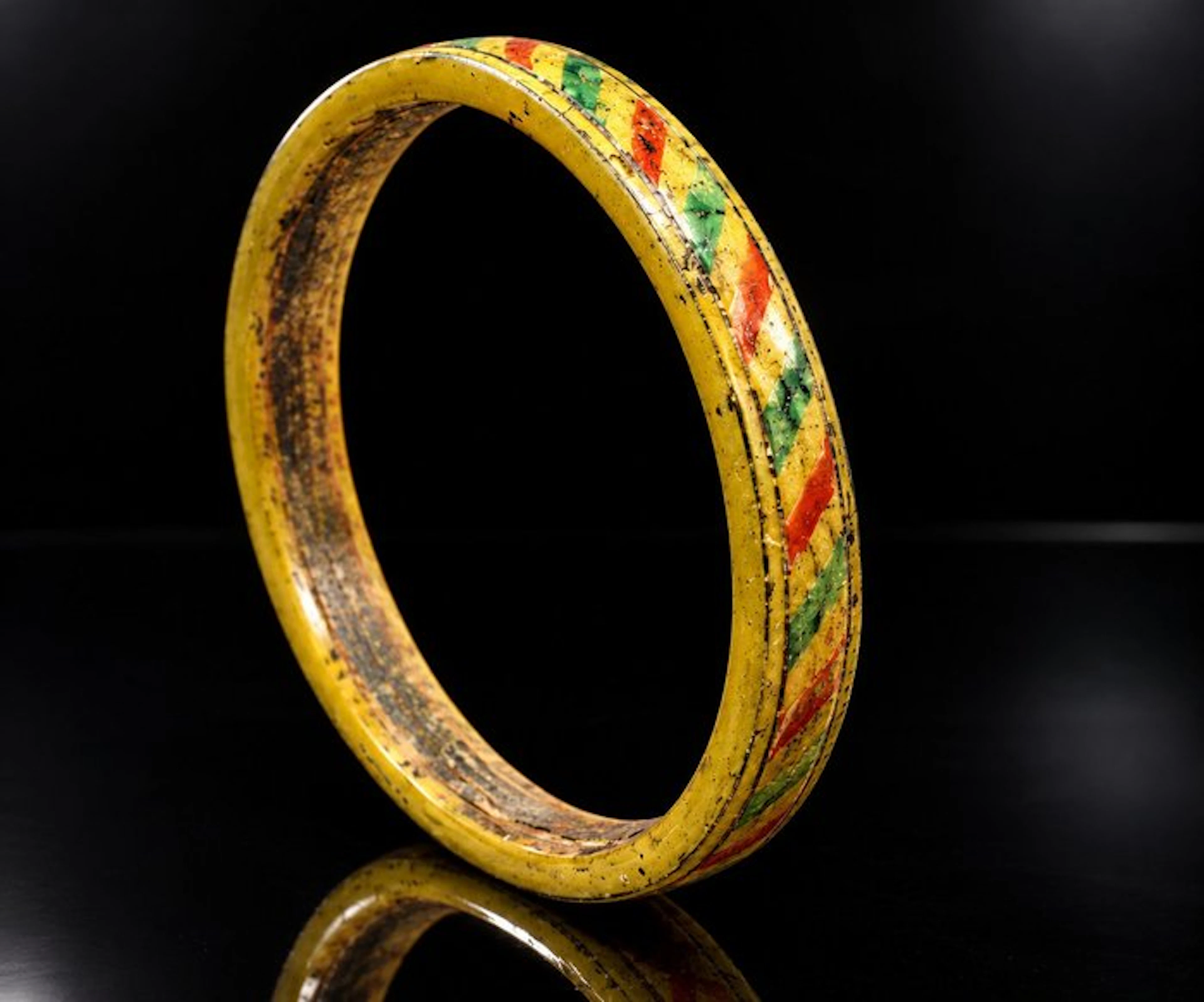 Achaemenid Glass “The Rainbow Bangle” — Ancient...