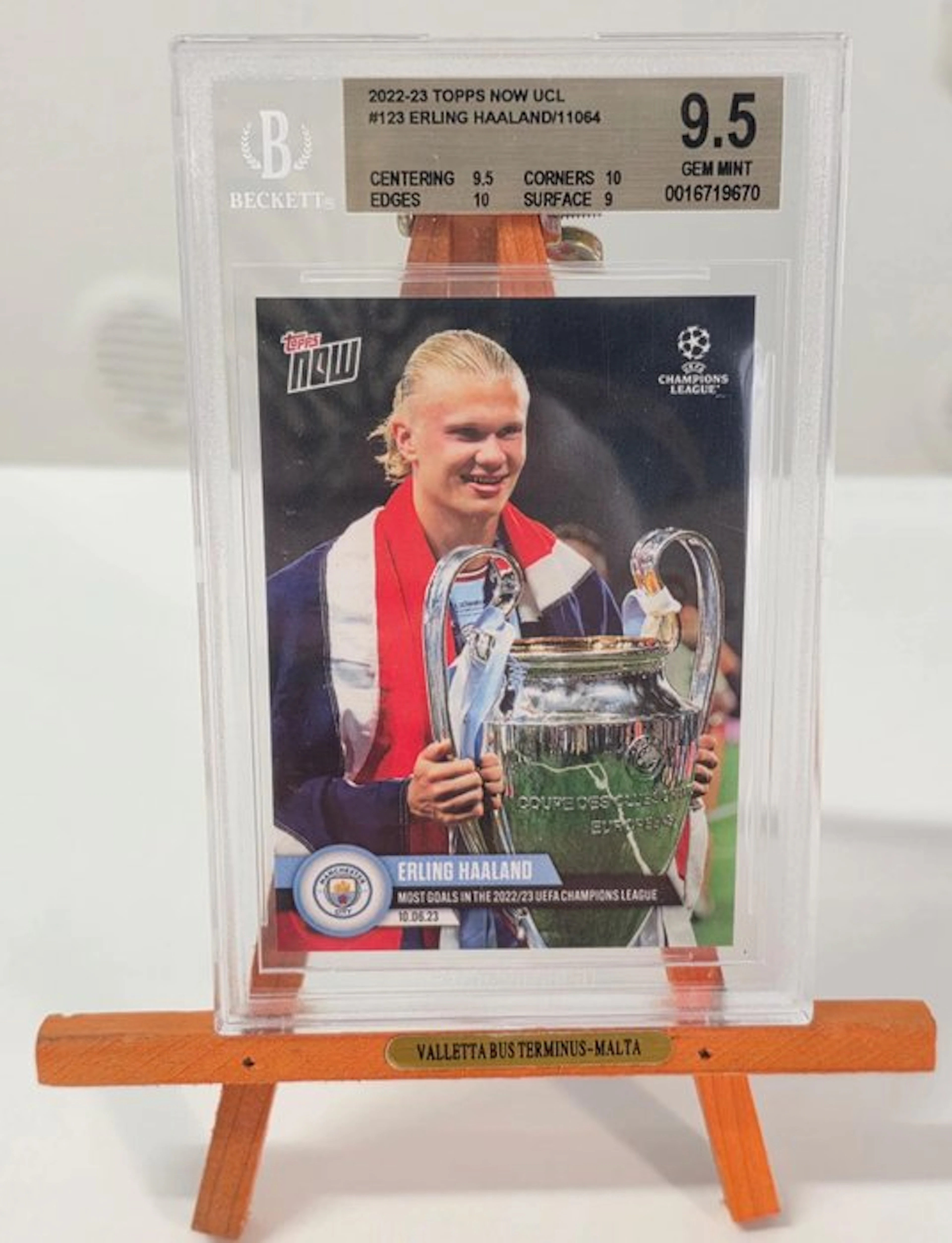 2022-23 Topps Now UCL #123 Erling Haaland (Most Goals in...