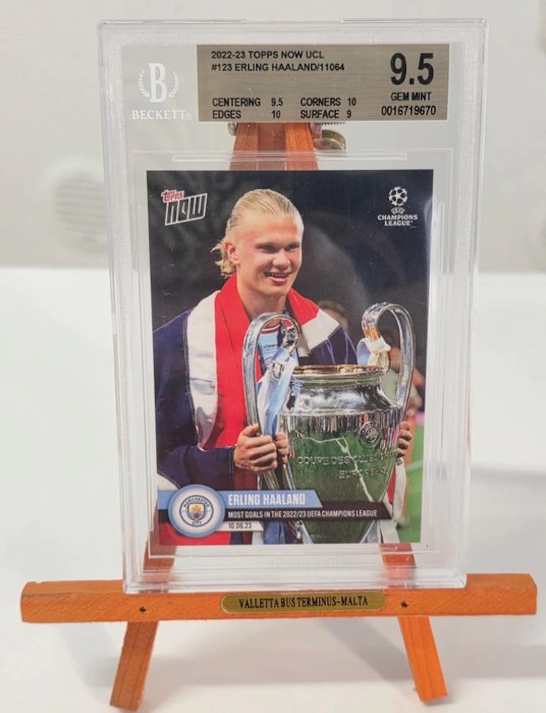 2022-23 Topps Now UCL #123 Erling Haaland (Most Goals in...