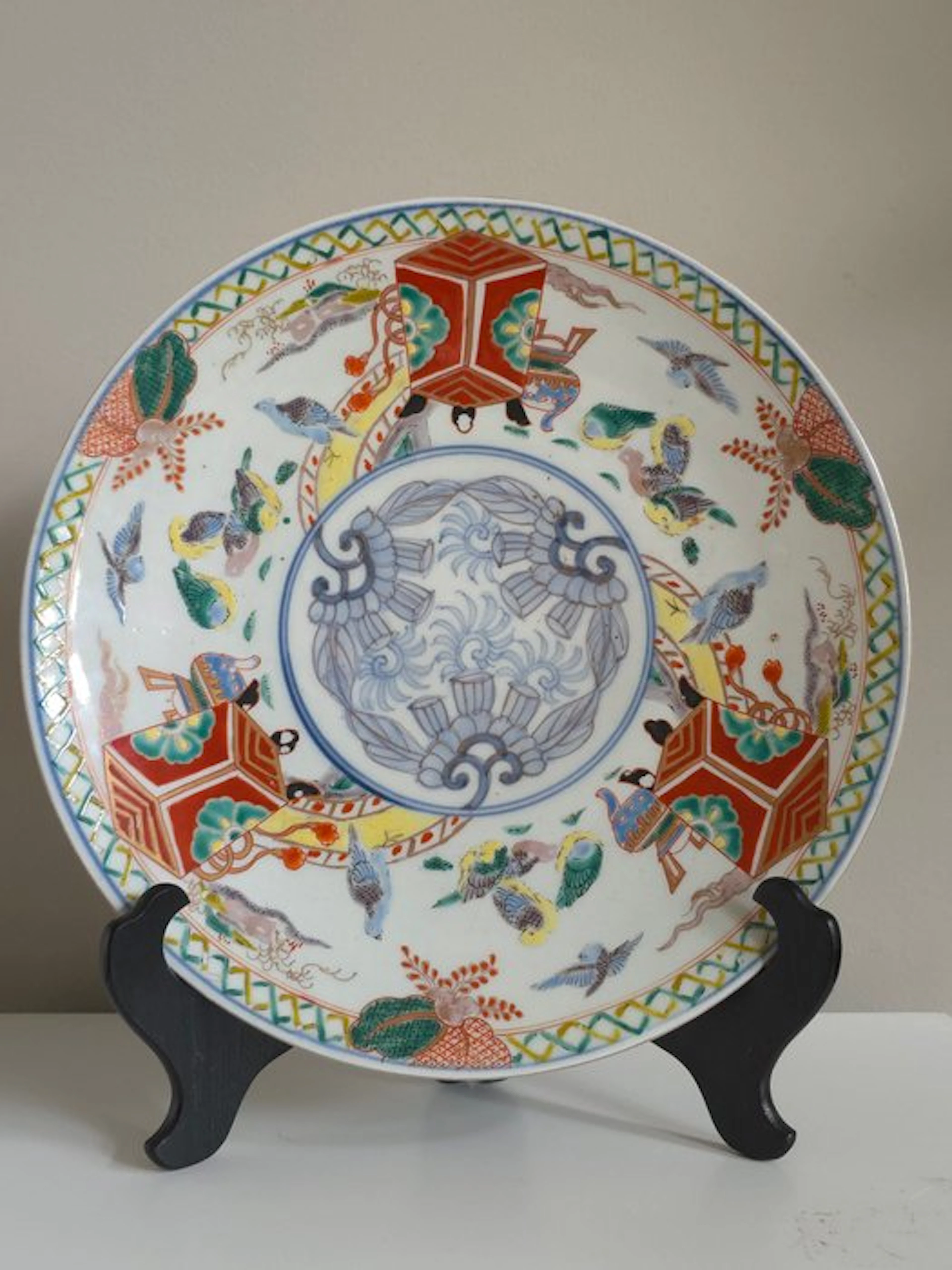 Large Japanese Imari (Arita) decorative dish - Late Edo /...