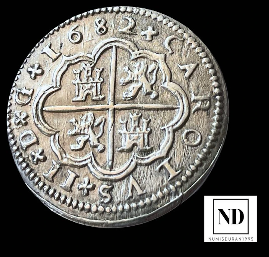 Kingdom of Spain. Carlos II. 2 Reales 1682 - Segovia